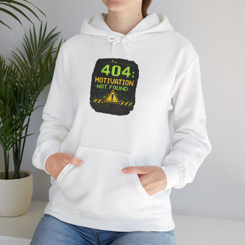 "Error 404 Motivation Not Found" IT Humor Unisex Heavy Blend™ Hoodie