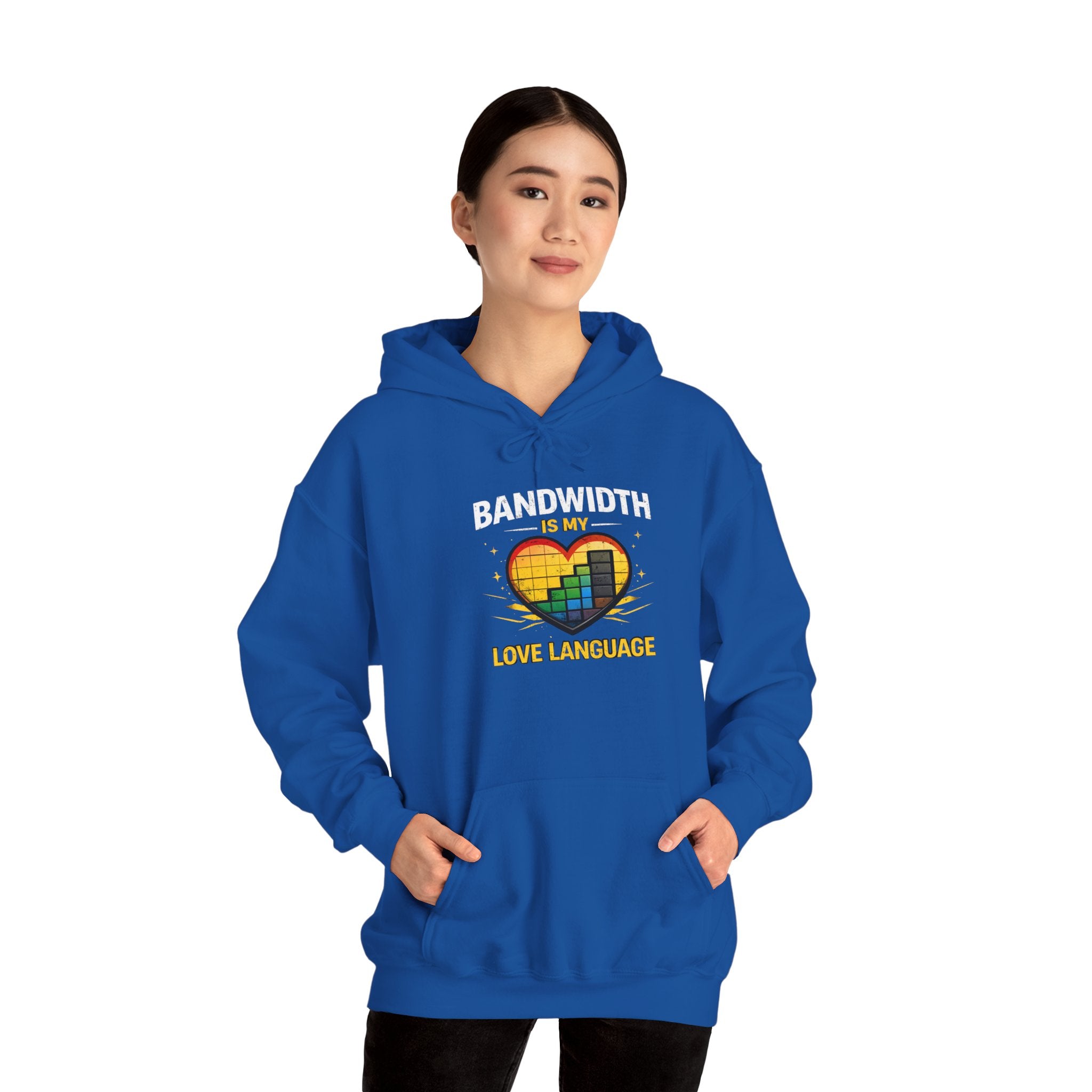"Bandwidth is my Love Language" Tech Humor Unisex Heavy Blend™ Hoodie
