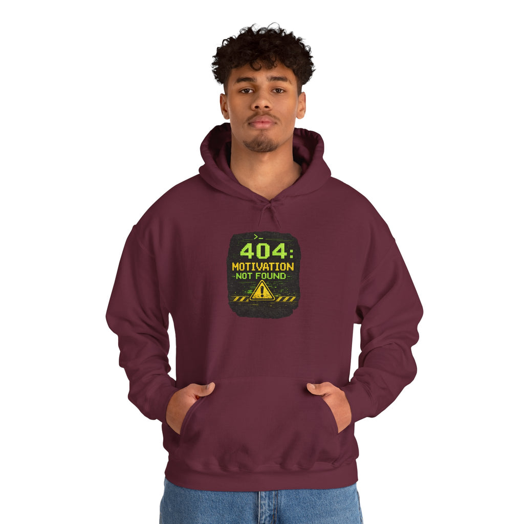 "Error 404 Motivation Not Found" IT Humor Unisex Heavy Blend™ Hoodie