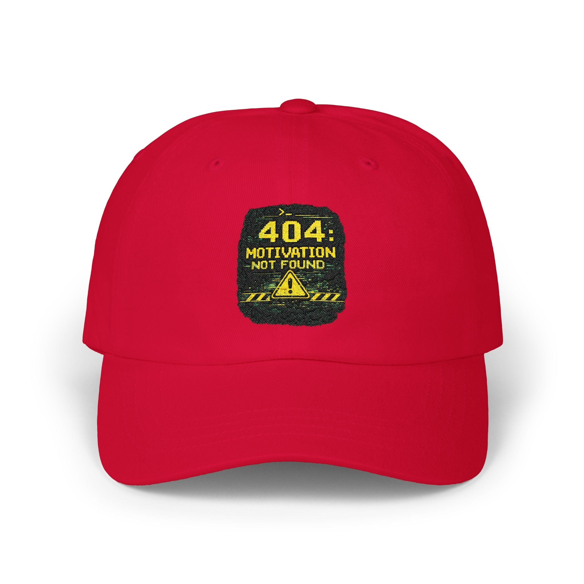 "Error 404 Motivation Not Found" Tech Humor Funny IT Baseball Hat/Cap