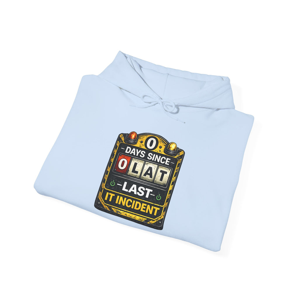 "0 Days Since Last IT Incident" Tech Humor Unisex Heavy Blend™ Hoodie