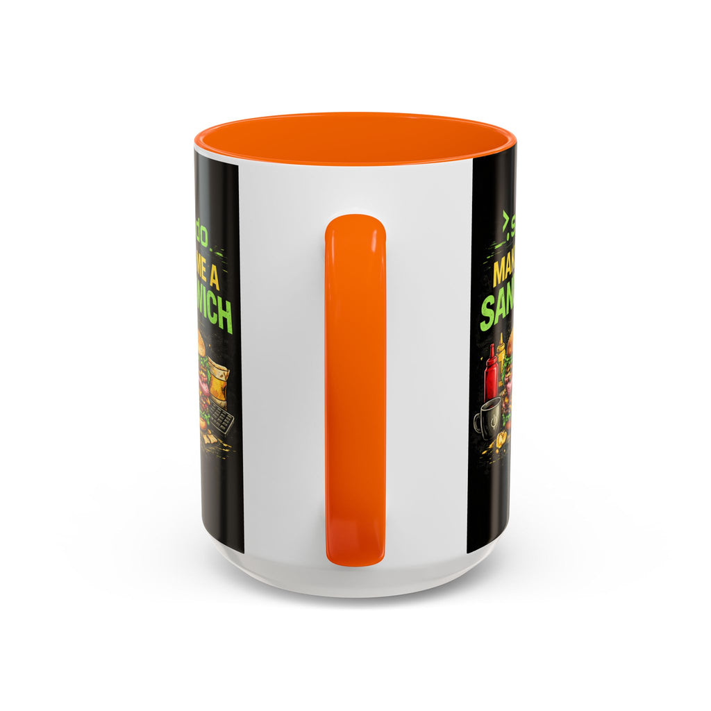 ">. Sudo Make Me a Sandwich" IT Humor Accent Coffee Mug (11, 15oz)