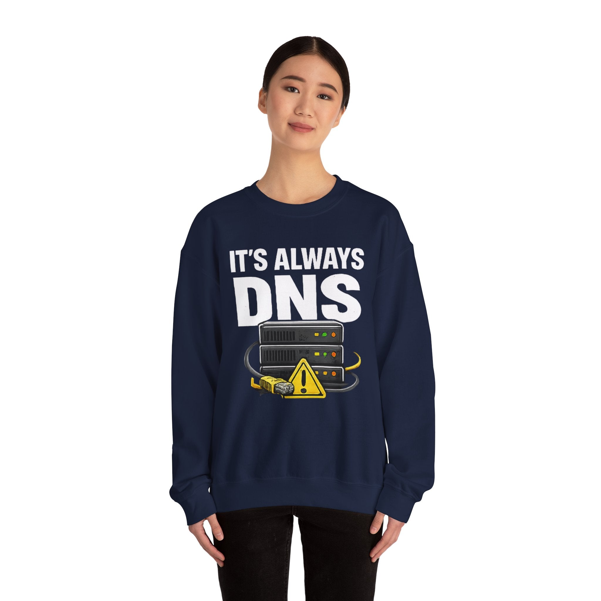 "Its Always DNS" Unisex Heavy Blend™ Crewneck Sweatshirt