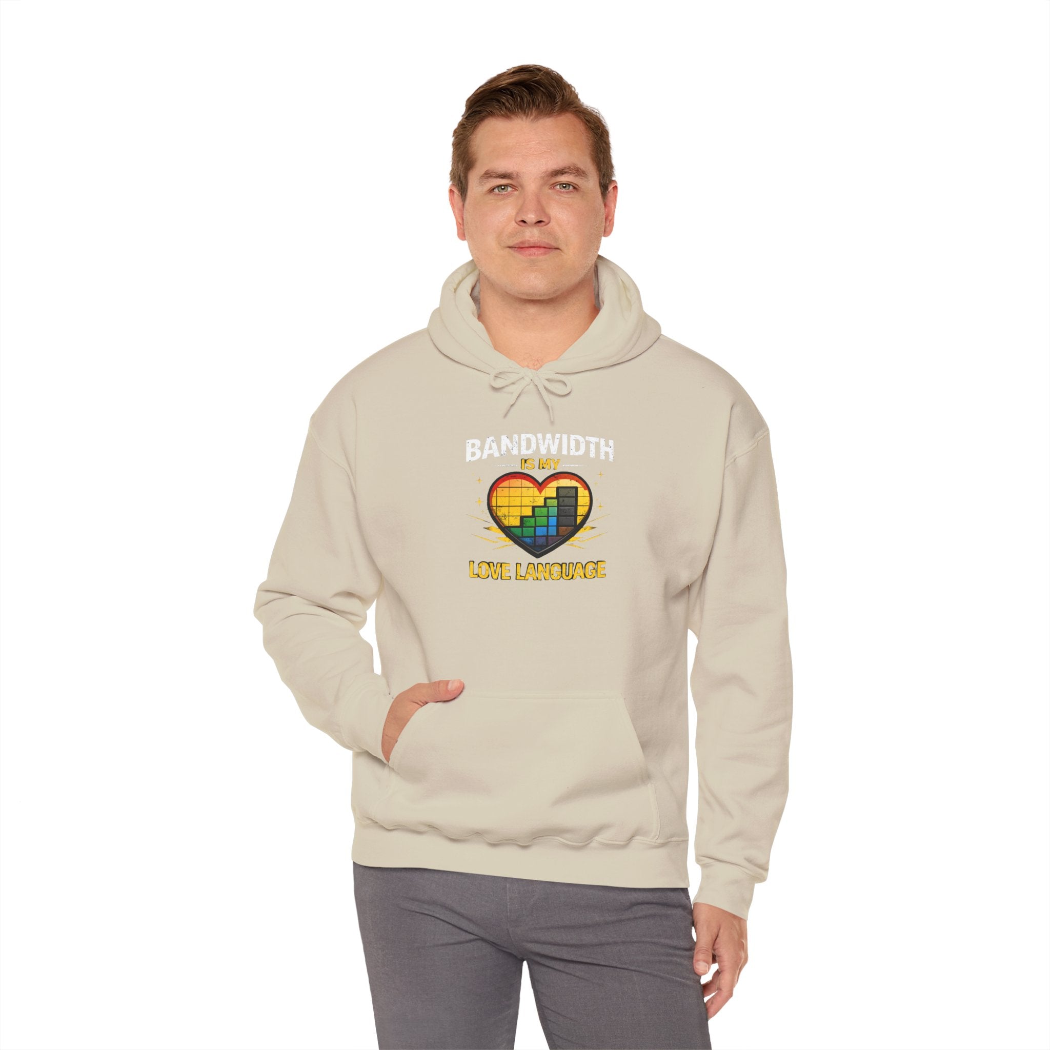 "Bandwidth is my Love Language" Tech Humor Unisex Heavy Blend™ Hoodie