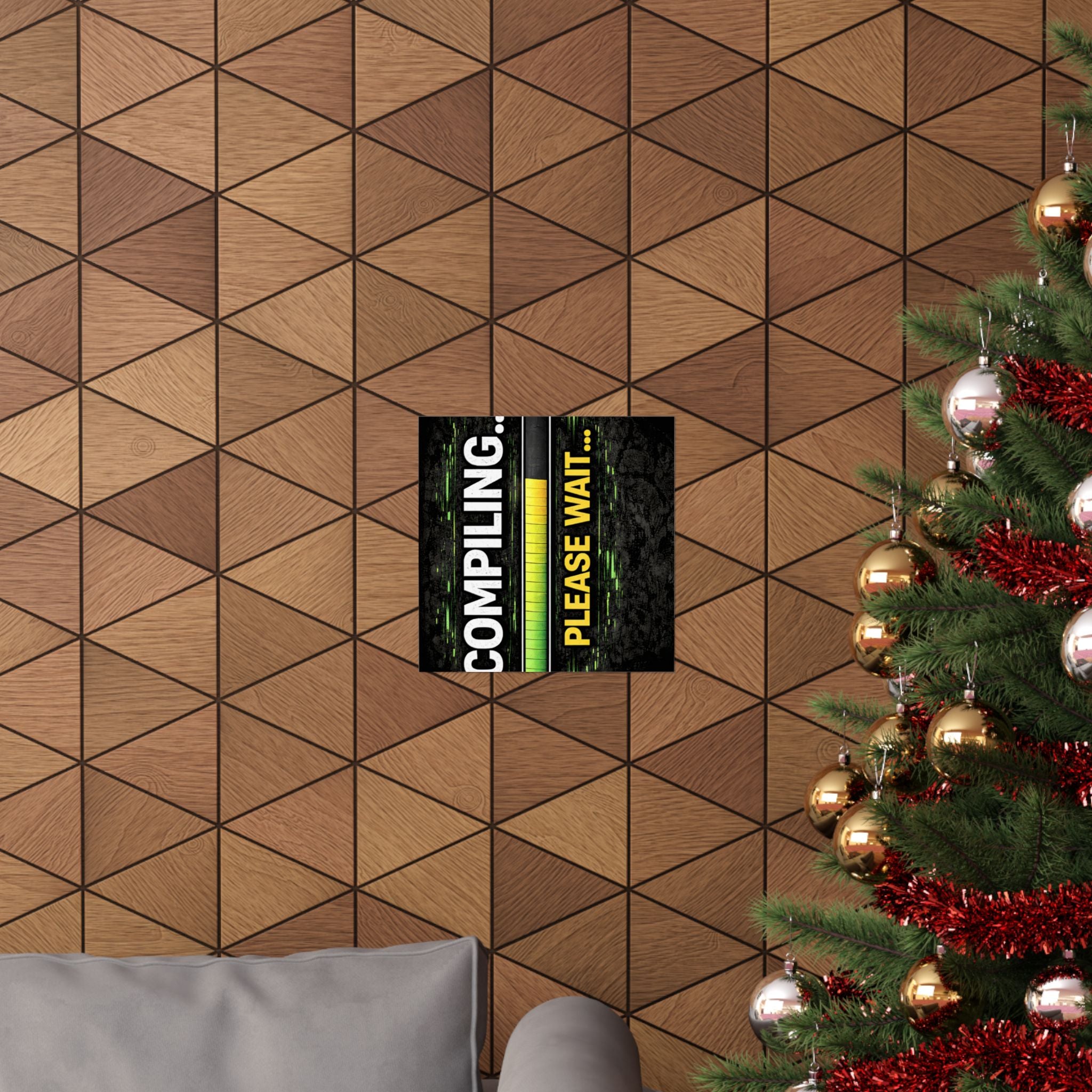 "Compiling... Please Wait" Tech Geek Humor Funny IT Matte Vertical Posters