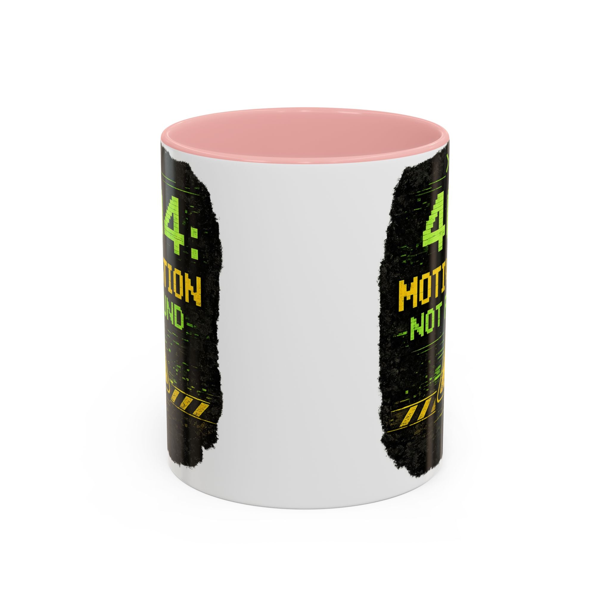 "Error 404 Motivation Not Found" IT Humor Accent Coffee Mug (11, 15oz)