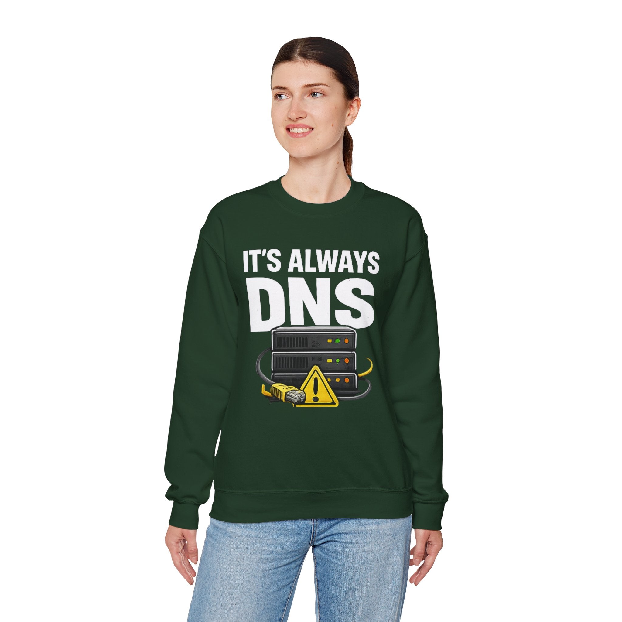 "Its Always DNS" Unisex Heavy Blend™ Crewneck Sweatshirt