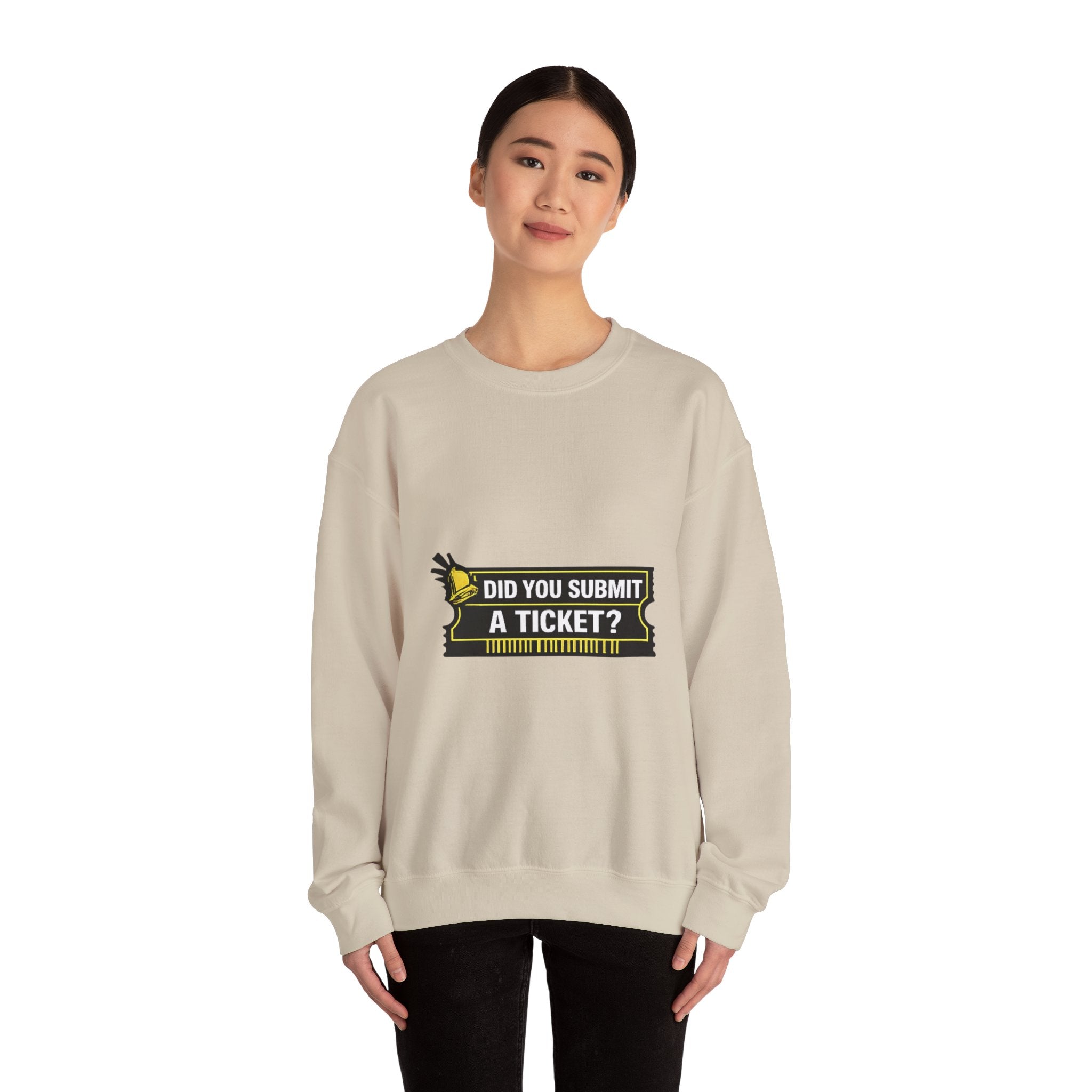 "Did You Submit a Ticket?" IT Support Humor Crewneck Sweatshirt