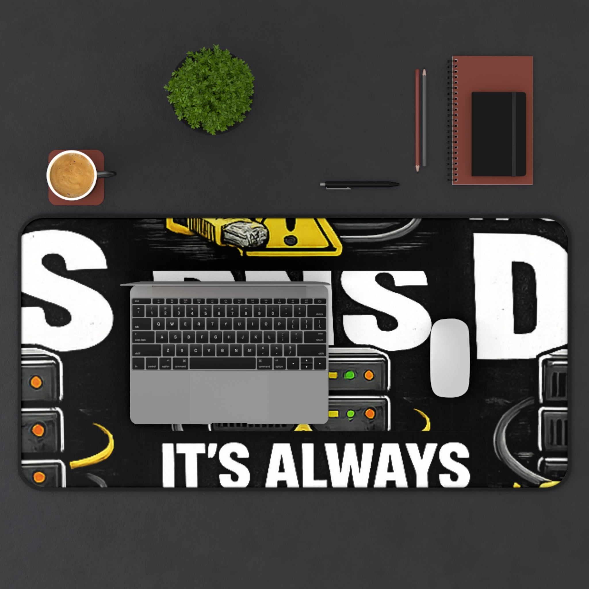 "It's Always DNS" Tech Humor Desk Mat Funny IT Server Mouse Pad