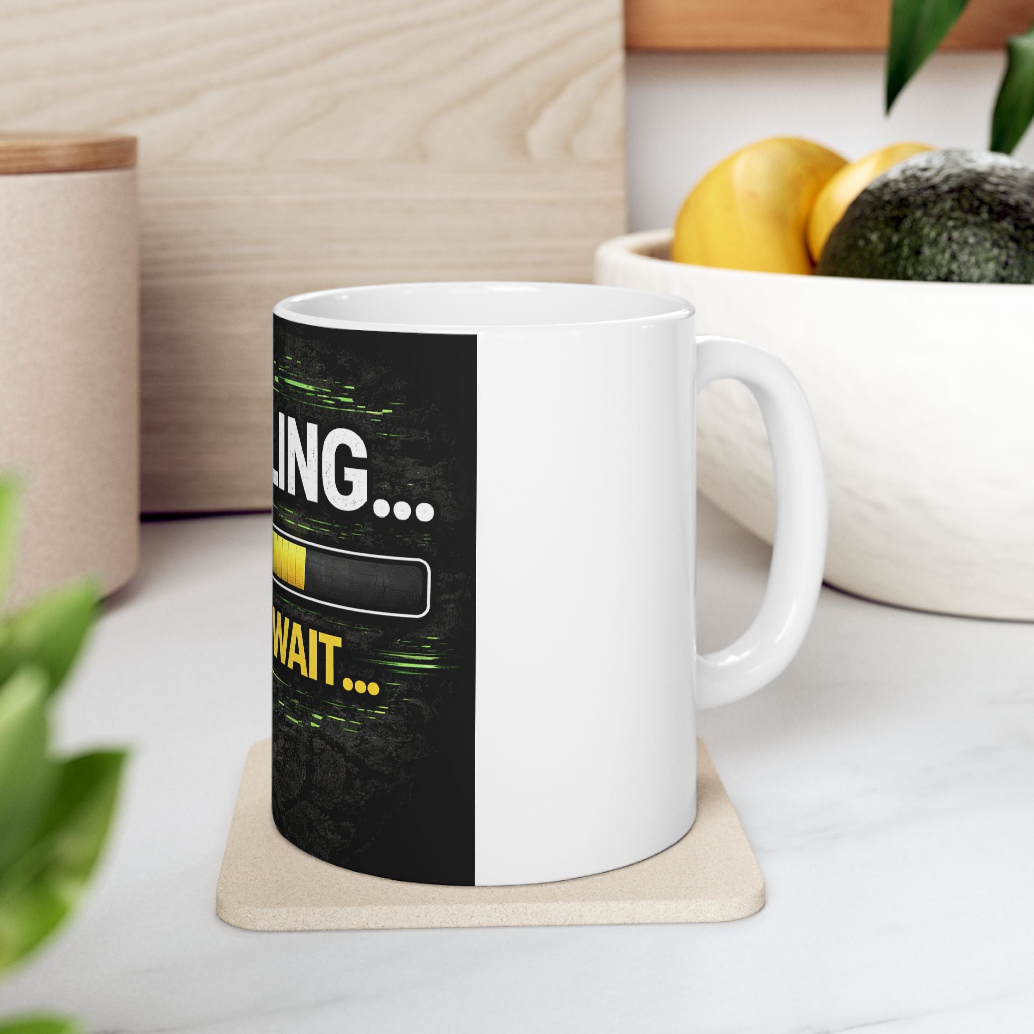 "Compiling... Please Wait" Geek Humor Ceramic Mug, (11oz, 15oz)
