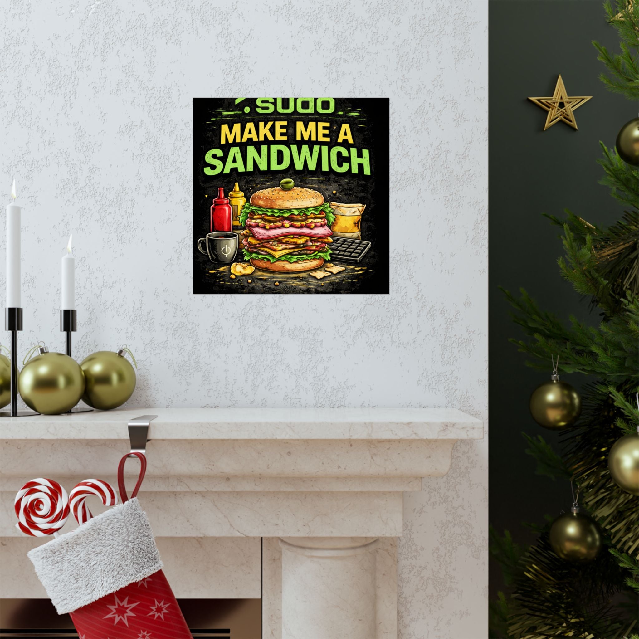 ">.Sudo Make Me A Sandwich" Geek Tech Humor Funny IT Matte Vertical Posters