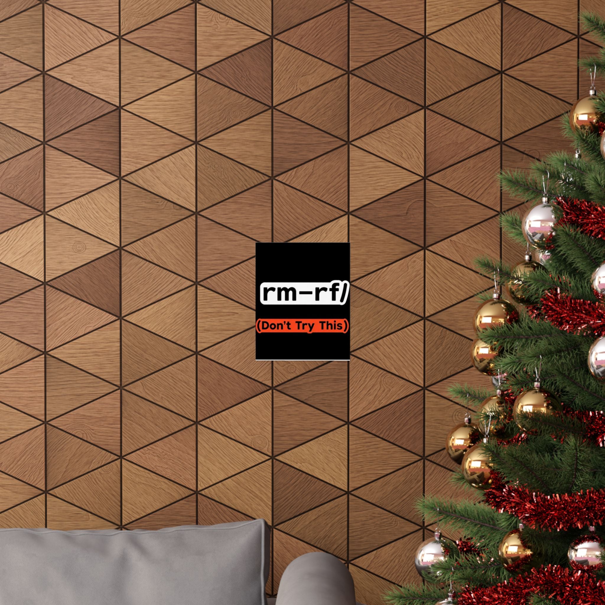 "rm -rf/ (Don't Try This)" Funny IT Tech Humor Matte Vertical Posters