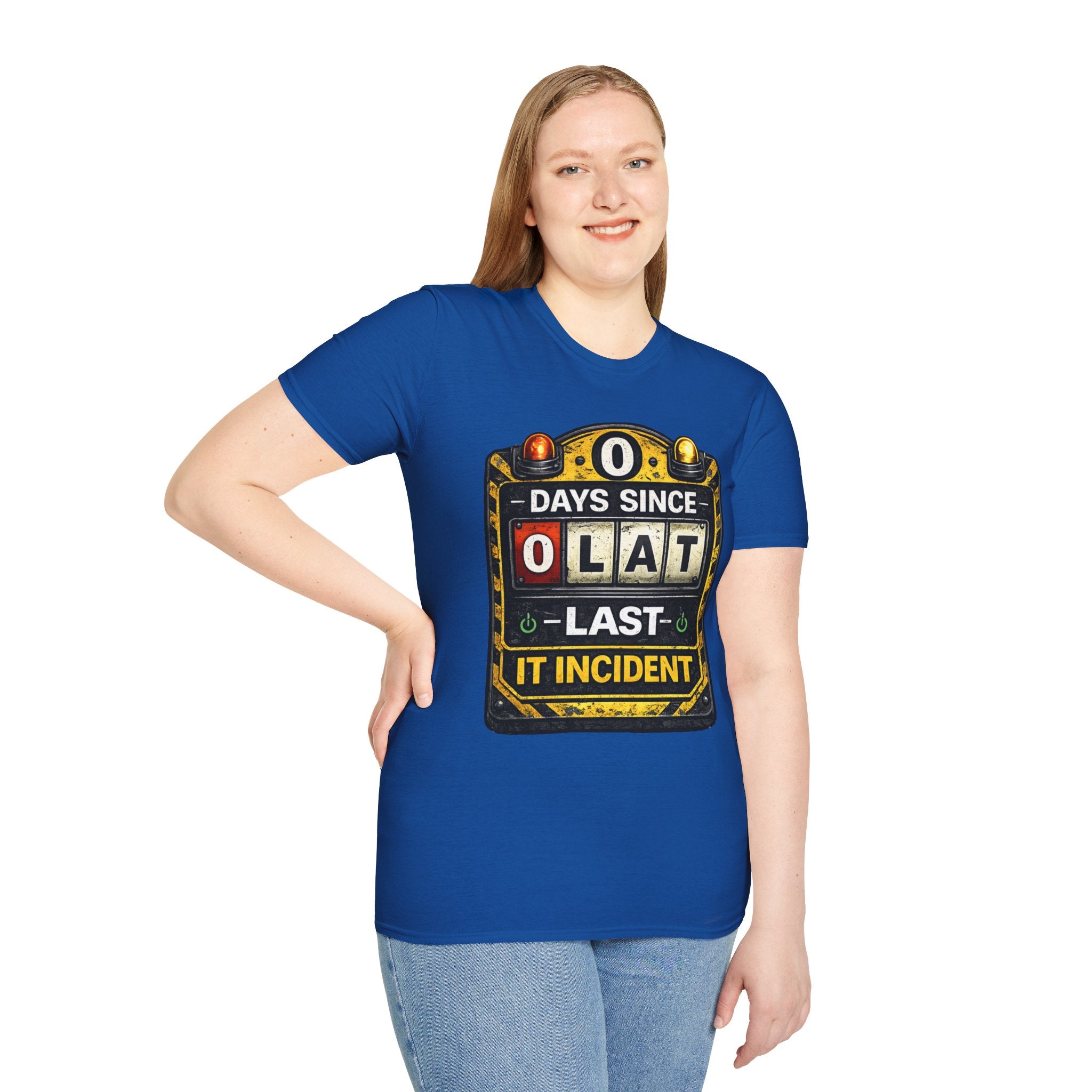 "0 Days Since Last IT Incident" Funny IT Tech Humor T-Shirt