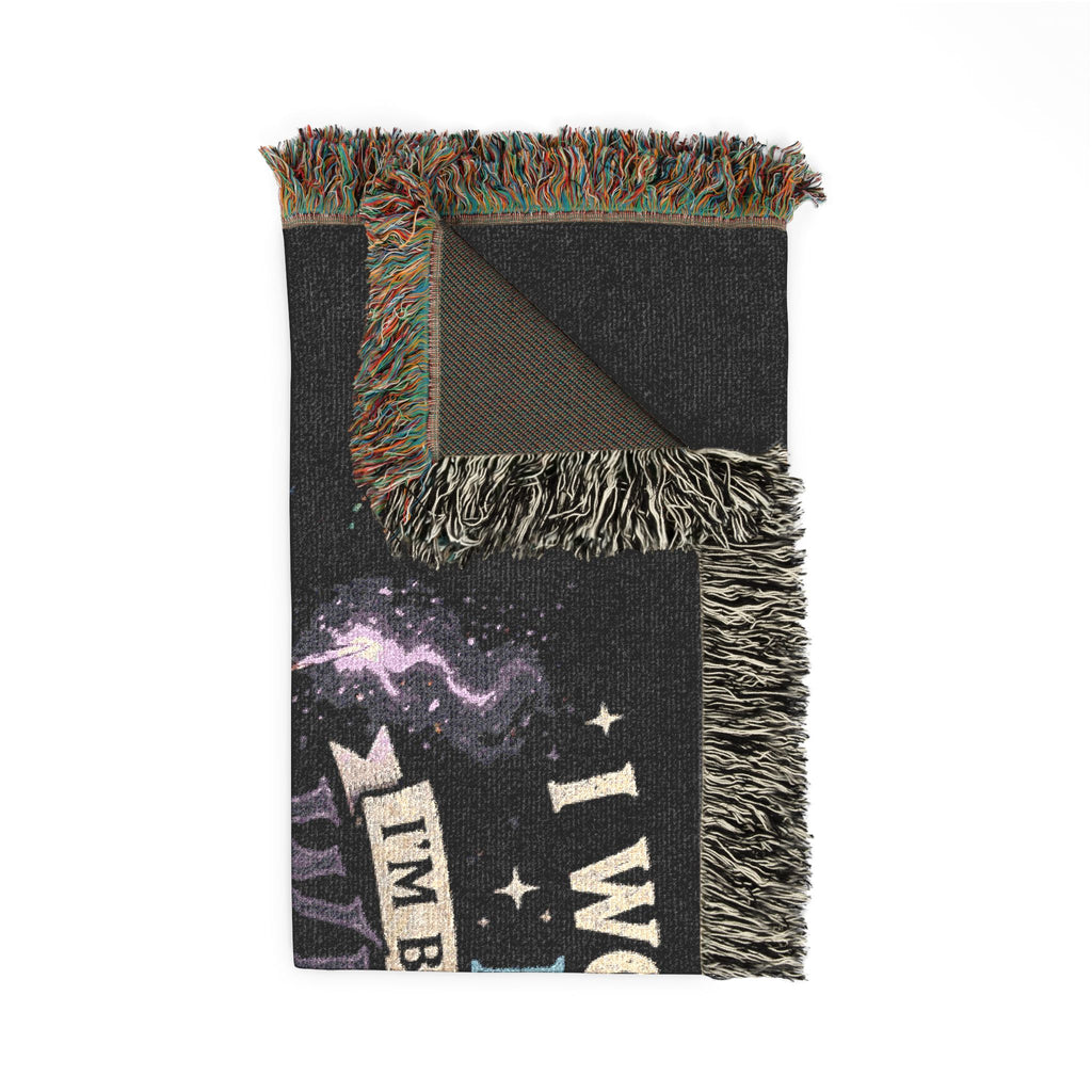 "I Work In IT... I'm Basically A Wizard" Funny IT Tech Humor Woven Blanket Funny IT Tech