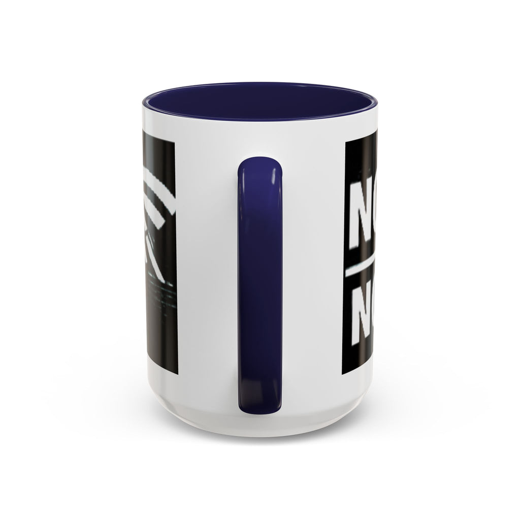 "No Signal No Problem" IT Humor Accent Coffee Mug (11, 15oz)