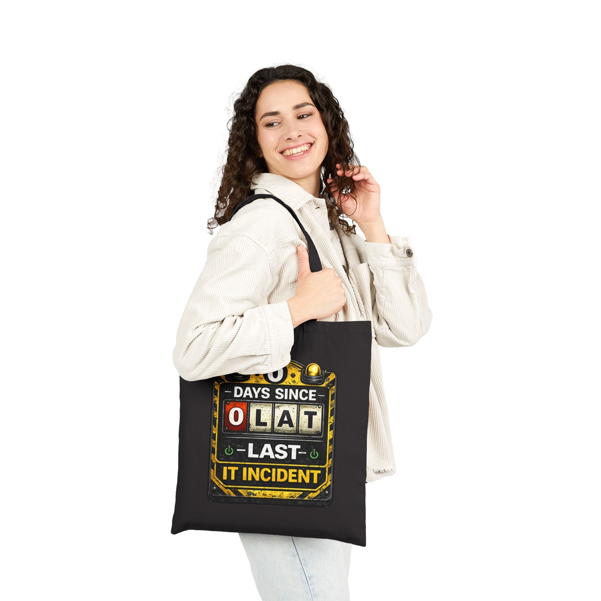 "0 Days Since Last IT Incident" Funny IT Tech Humor Cotton Canvas Tote Bag