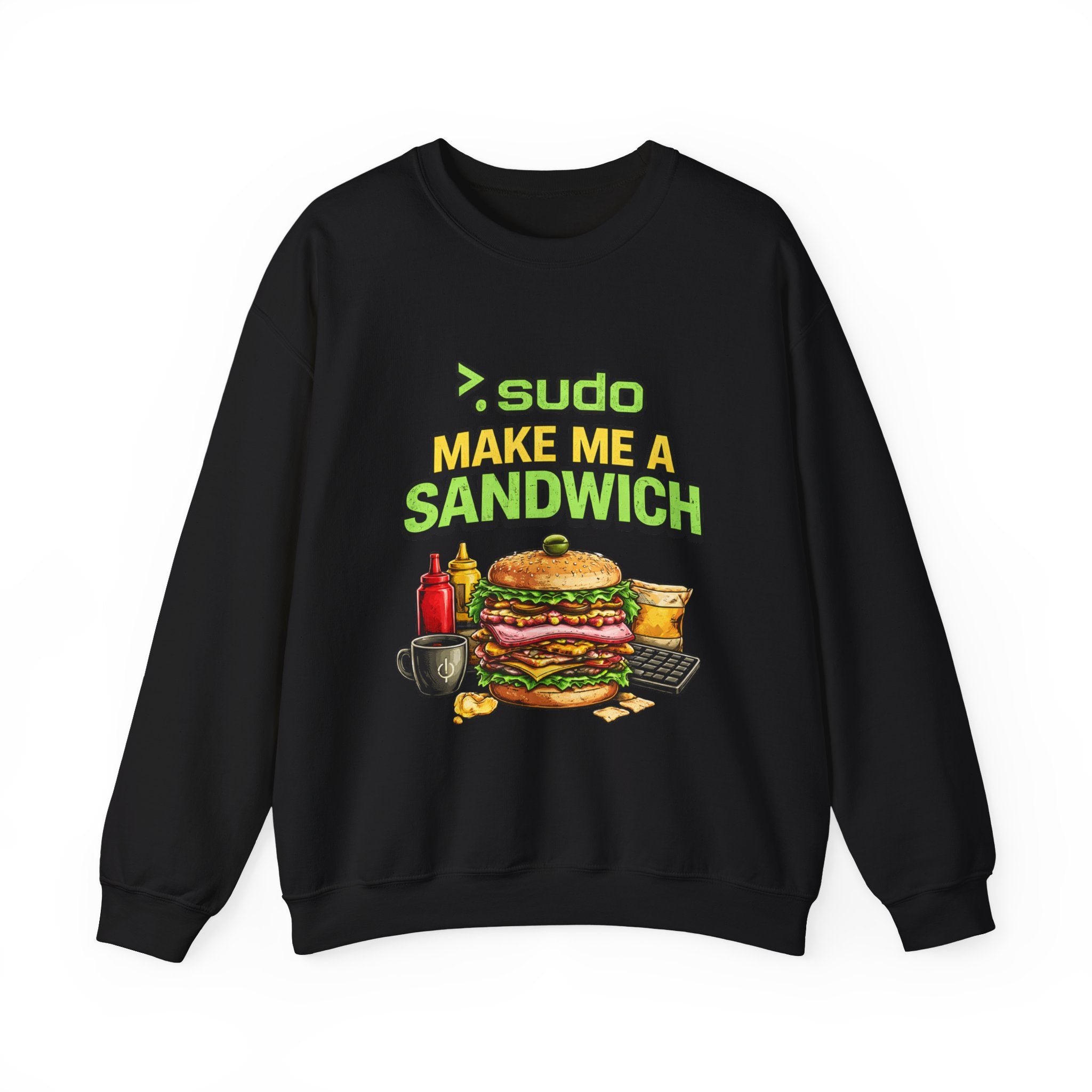 Sweatshirt — ">sudo Make Me a Sandwich" Funny Linux Programmer Crewneck