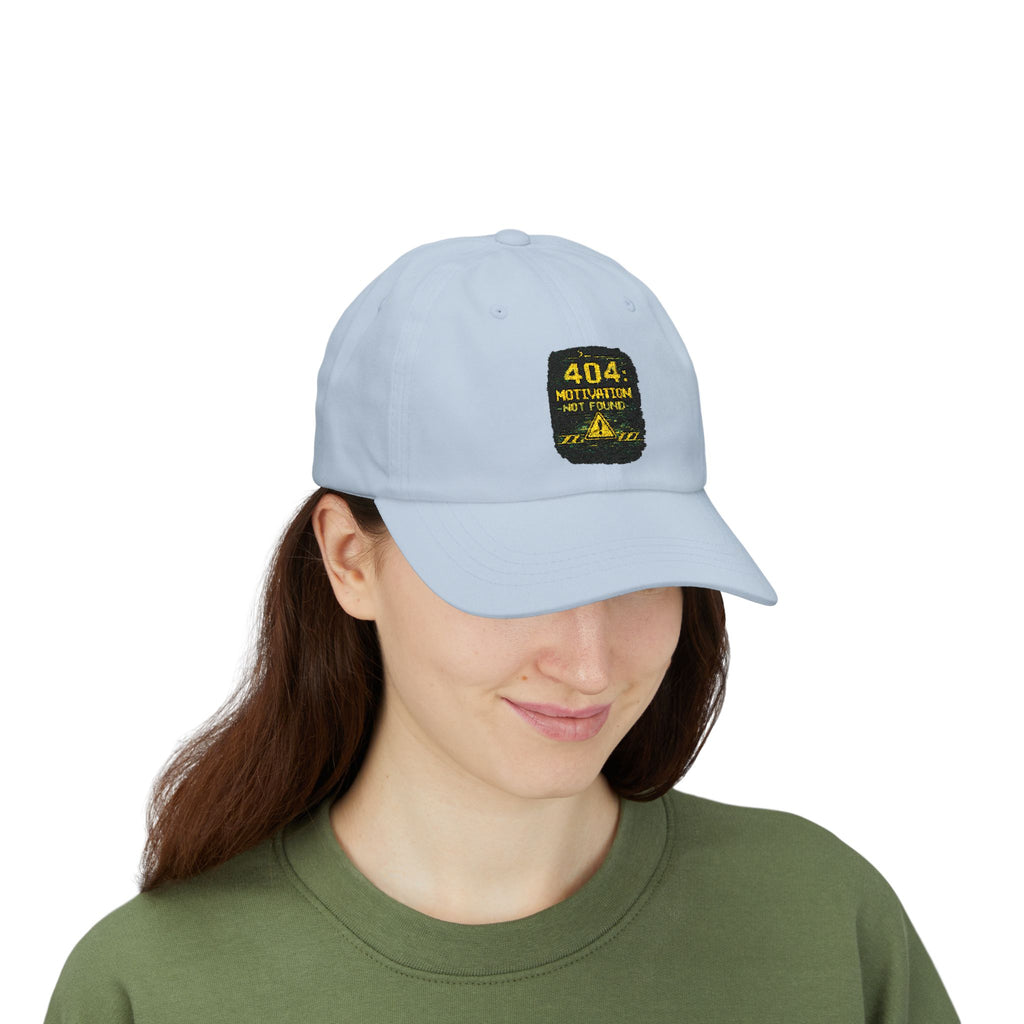 "Error 404 Motivation Not Found" Tech Humor Funny IT Baseball Hat/Cap