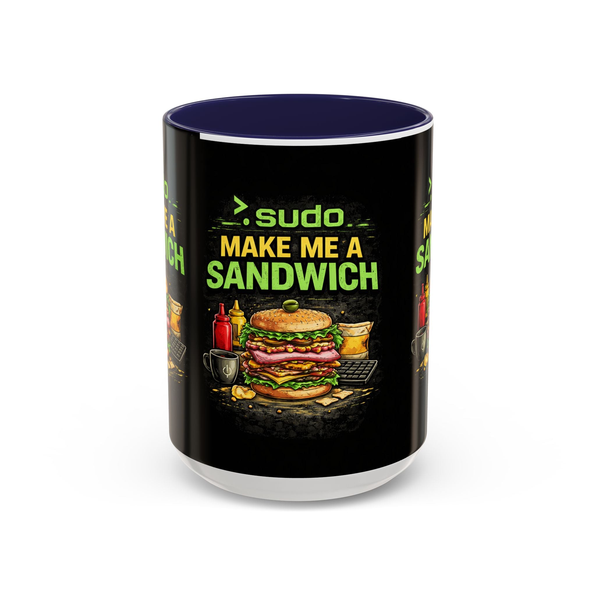 ">. Sudo Make Me a Sandwich" IT Humor Accent Coffee Mug (11, 15oz)
