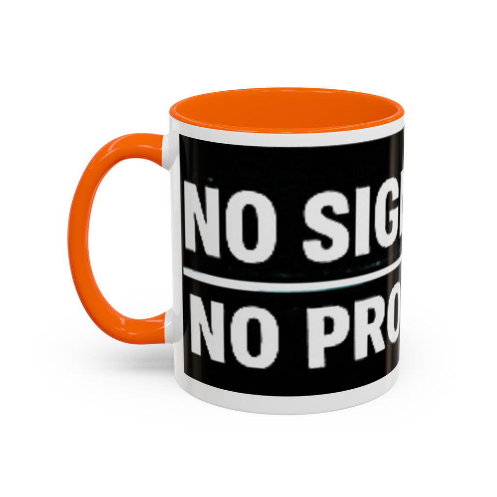 "No Signal No Problem" IT Humor Accent Coffee Mug (11, 15oz)
