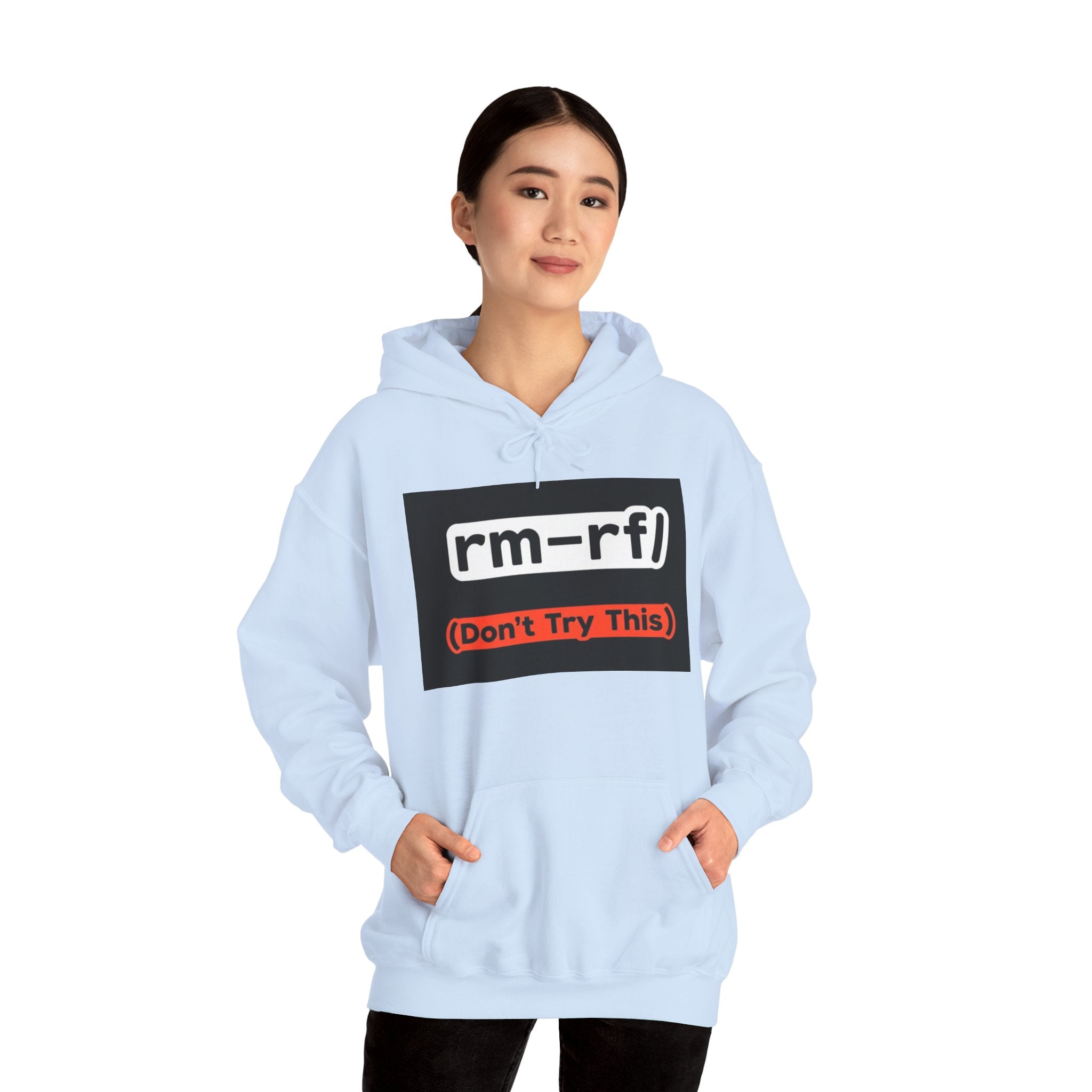 "rm–rf/ (Don't Try This)" — Funny Linux/Devops Command Hoodie