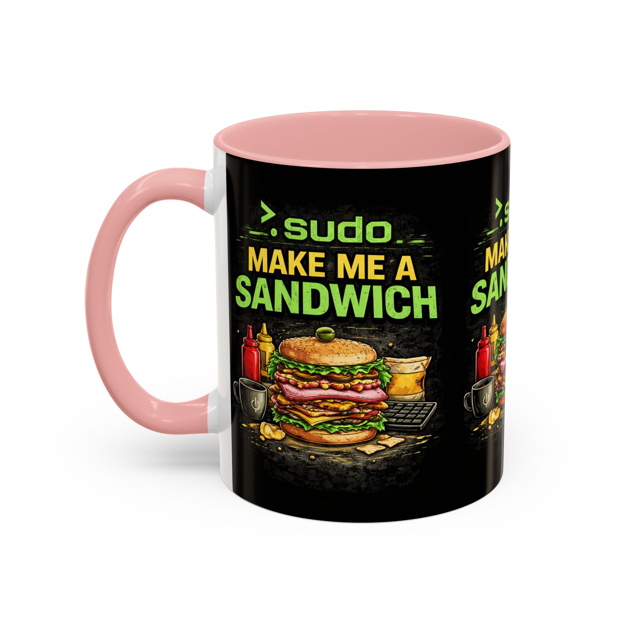 ">. Sudo Make Me a Sandwich" IT Humor Accent Coffee Mug (11, 15oz)