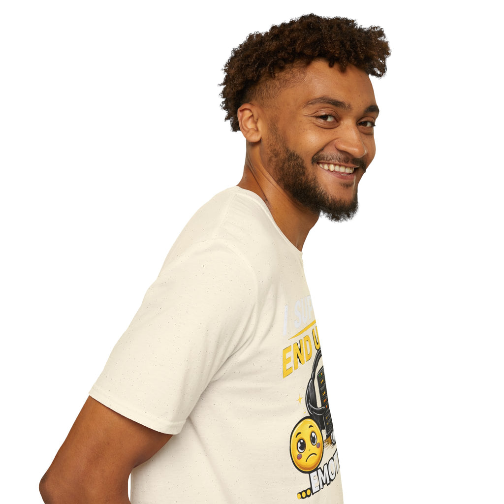 "I Support End Users... Emotionally" T-Shirt — Funny IT Tech Support Humor Tee