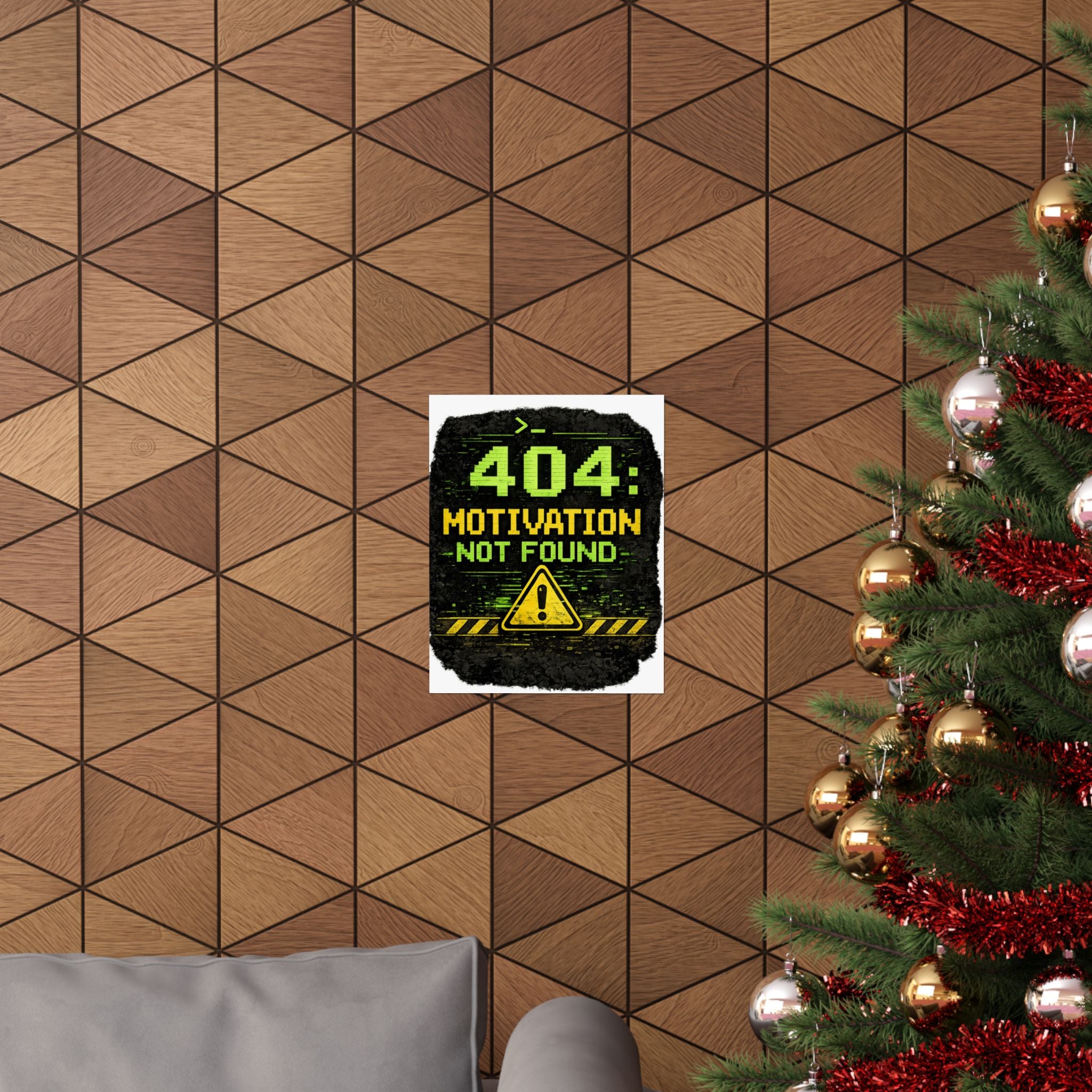 "Error 404 Motivation Not Found" Geek Tech Humor Funny IT Matte Vertical Posters