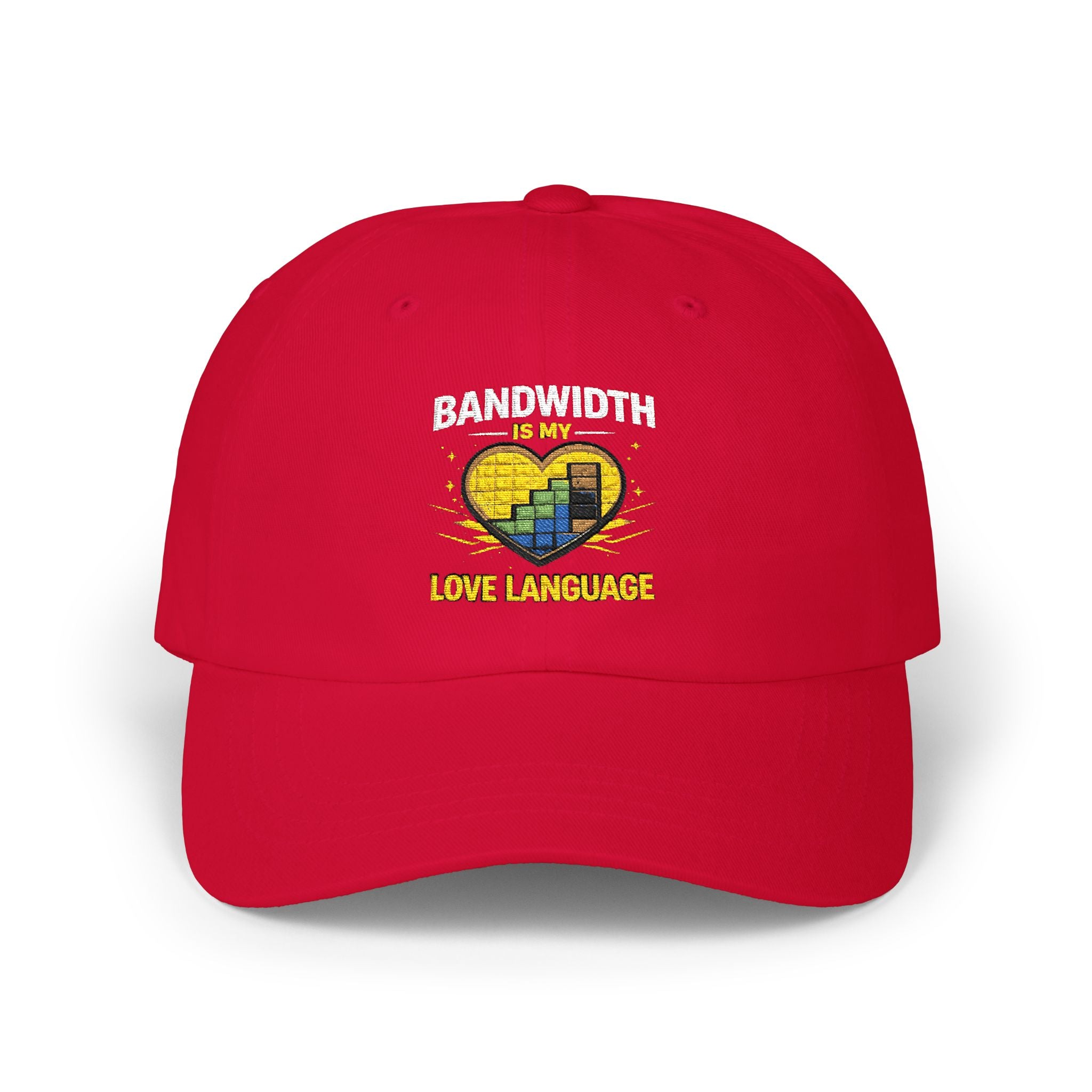 "Bandwidth is my Love Language" Tech Humor Funny IT Baseball Hat/Cap