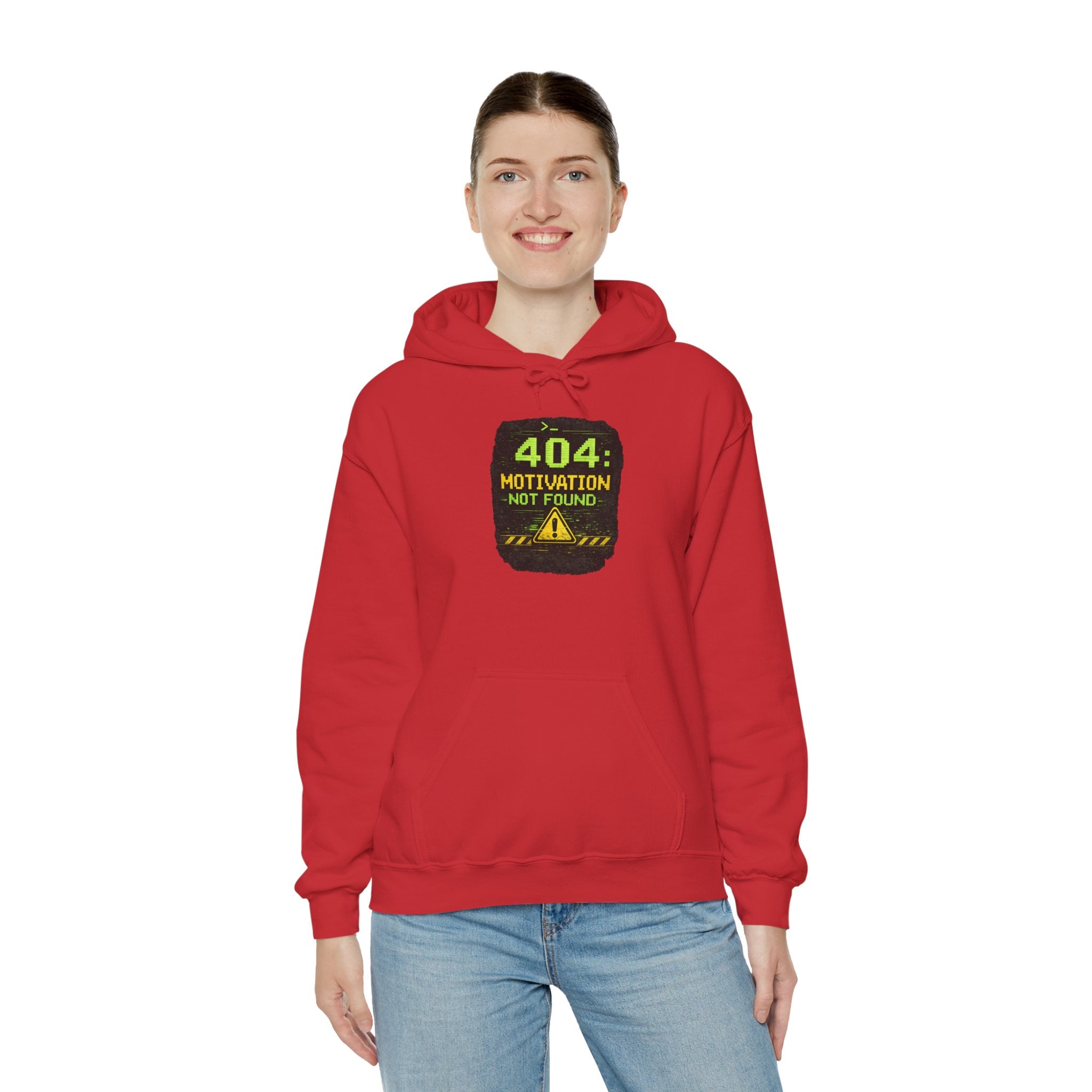 "Error 404 Motivation Not Found" IT Humor Unisex Heavy Blend™ Hoodie