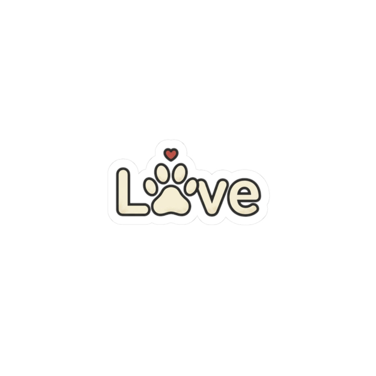 Love Paw Sticker | Dog Mom, Fur Baby Rescue Pride Kiss-Cut Dog Lover Sticker