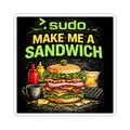 ">. Sudo Make Me A Sandwich" Geek Humor Funny IT Kiss-Cut Stickers