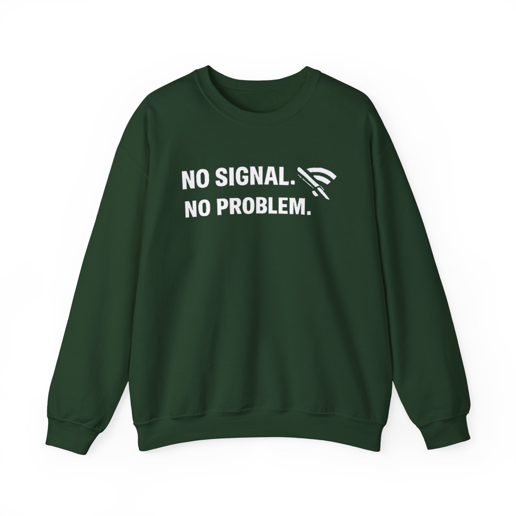 "No Signal, No Problem" Unisex Heavy Blend™ Tech Humor Crewneck Sweatshirt