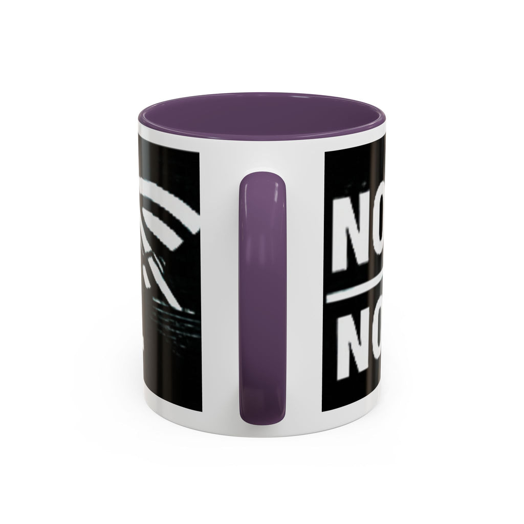"No Signal No Problem" IT Humor Accent Coffee Mug (11, 15oz)