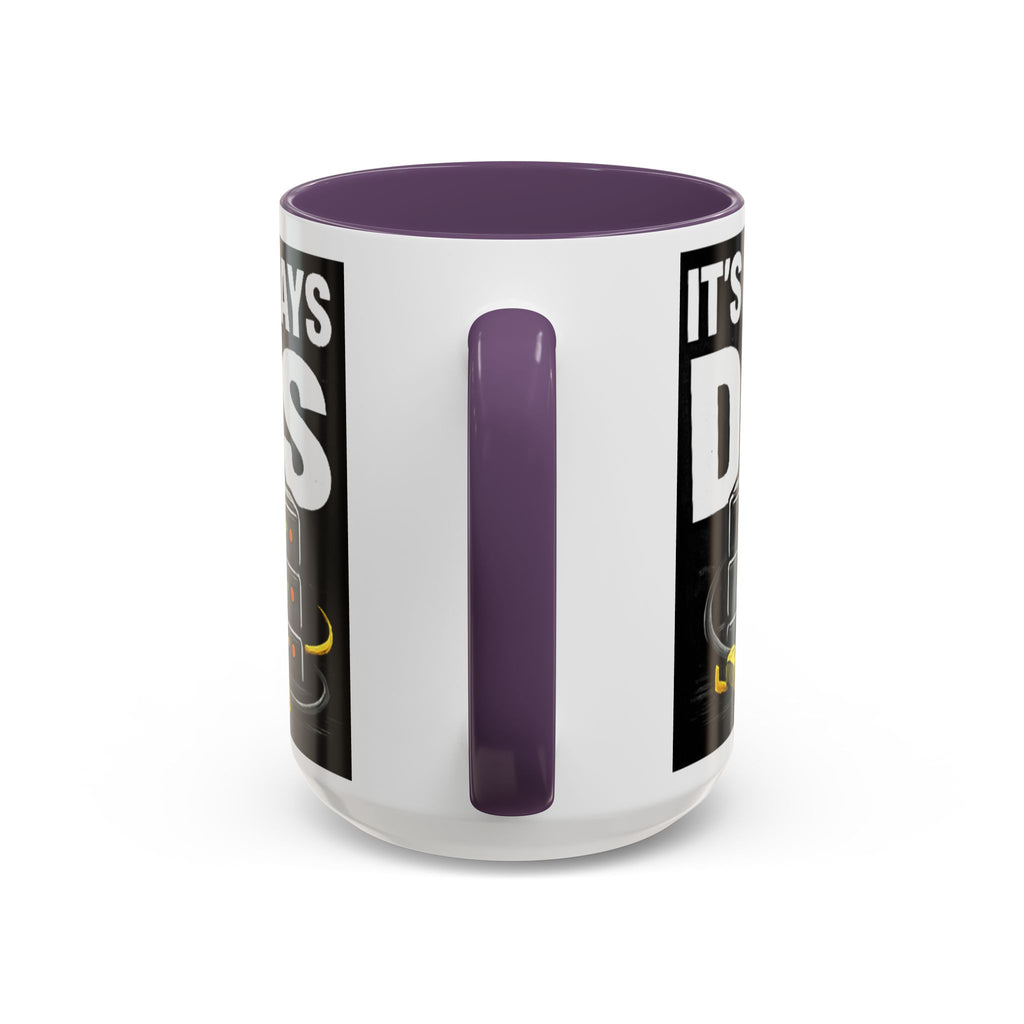 "It's Always DNS" IT Humor Accent Coffee Mug (11, 15oz)