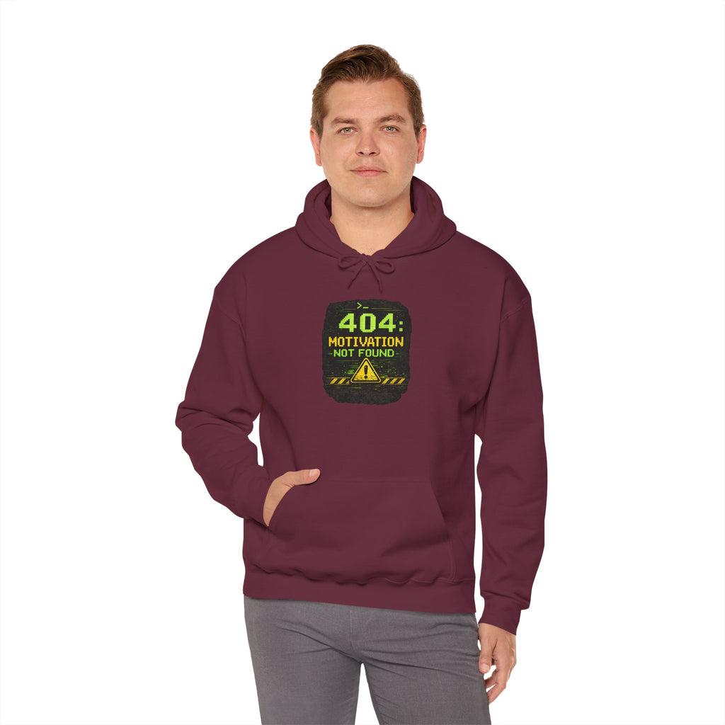 "Error 404 Motivation Not Found" IT Humor Unisex Heavy Blend™ Hoodie