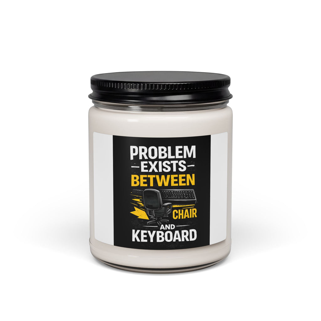 "Problem Exists Between Chair and Keyboard" Tech Humor Scented Candle (9oz)