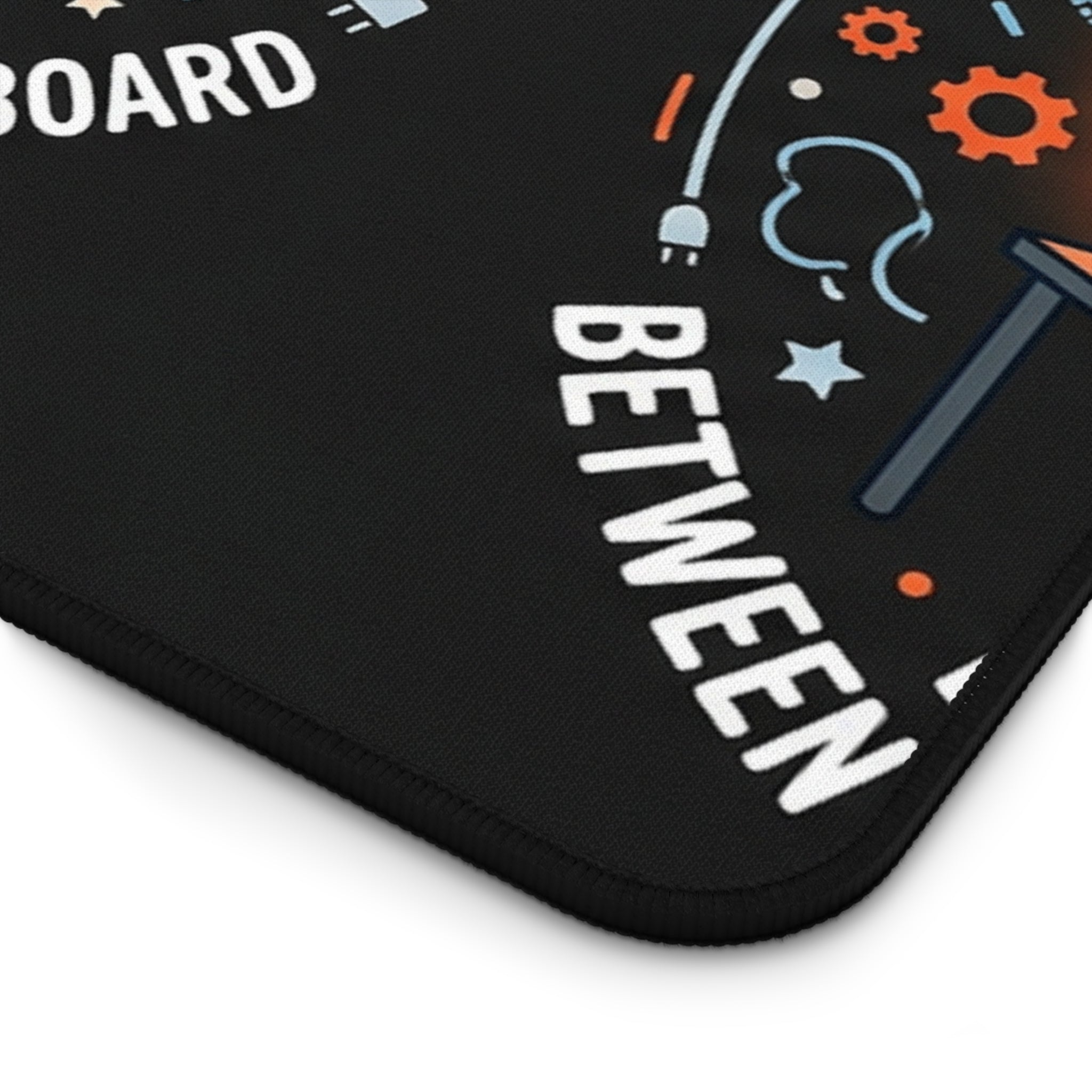 "Problem Exists Between Chair and Keyboard" Tech Humor Desk Mat – Funny IT Programmer Mouse Pad