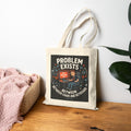 "Problem Exists Between Chair and Keyboard" Funny IT Tote Bag Tech Humor Canvas Tote Bag