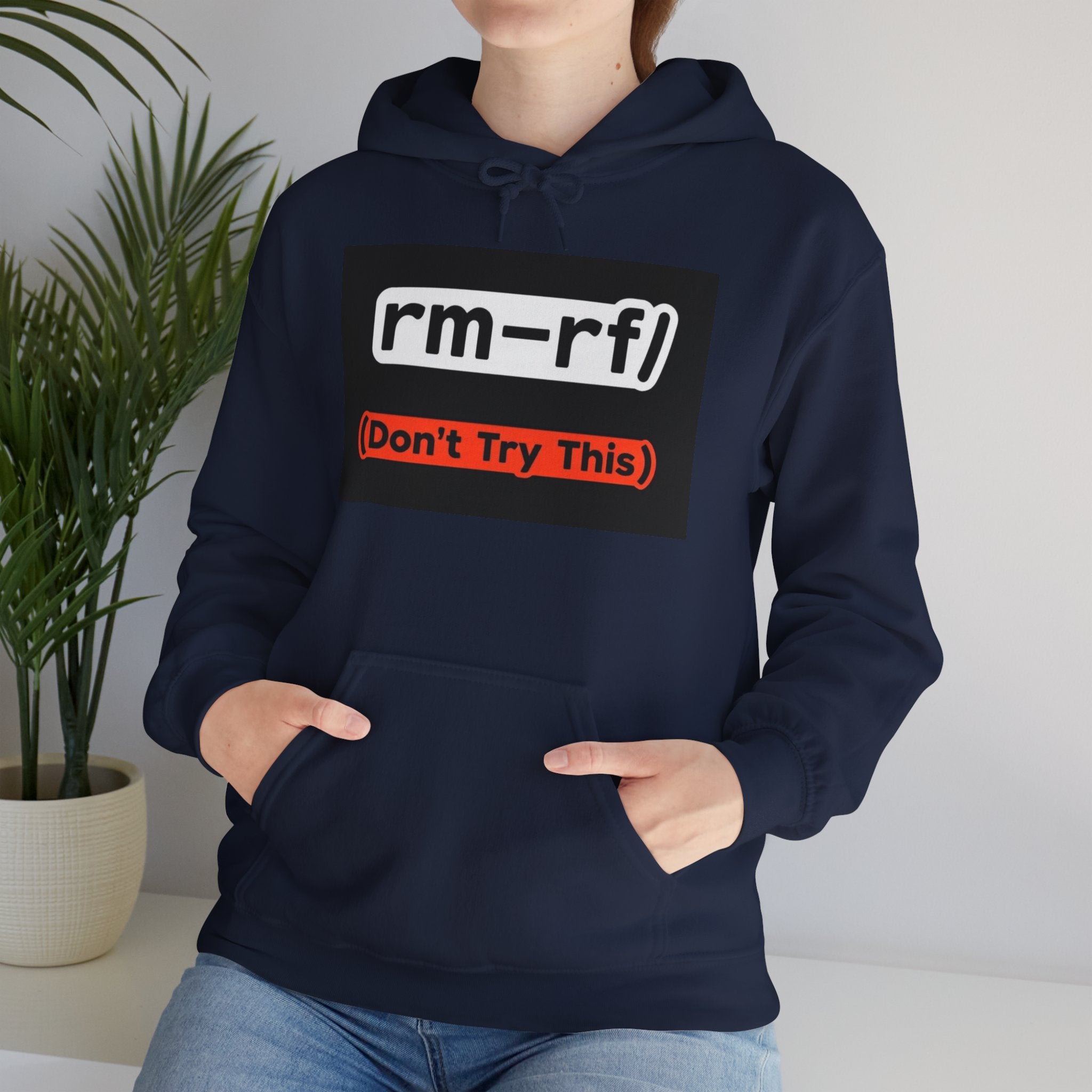 "rm–rf/ (Don't Try This)" — Funny Linux/Devops Command Hoodie