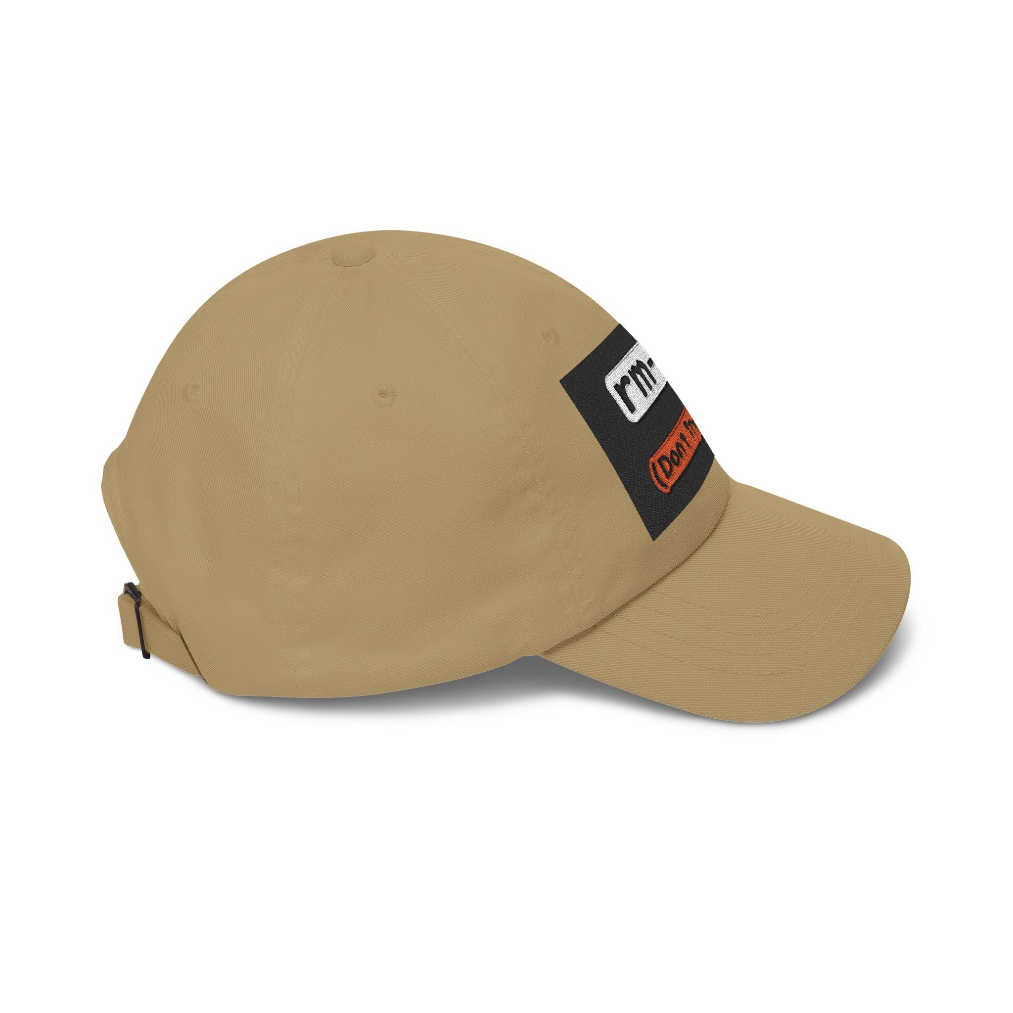 Classic Dad Cap – 'rm -rf (Don't Try This)' Embroidered Dad Hat