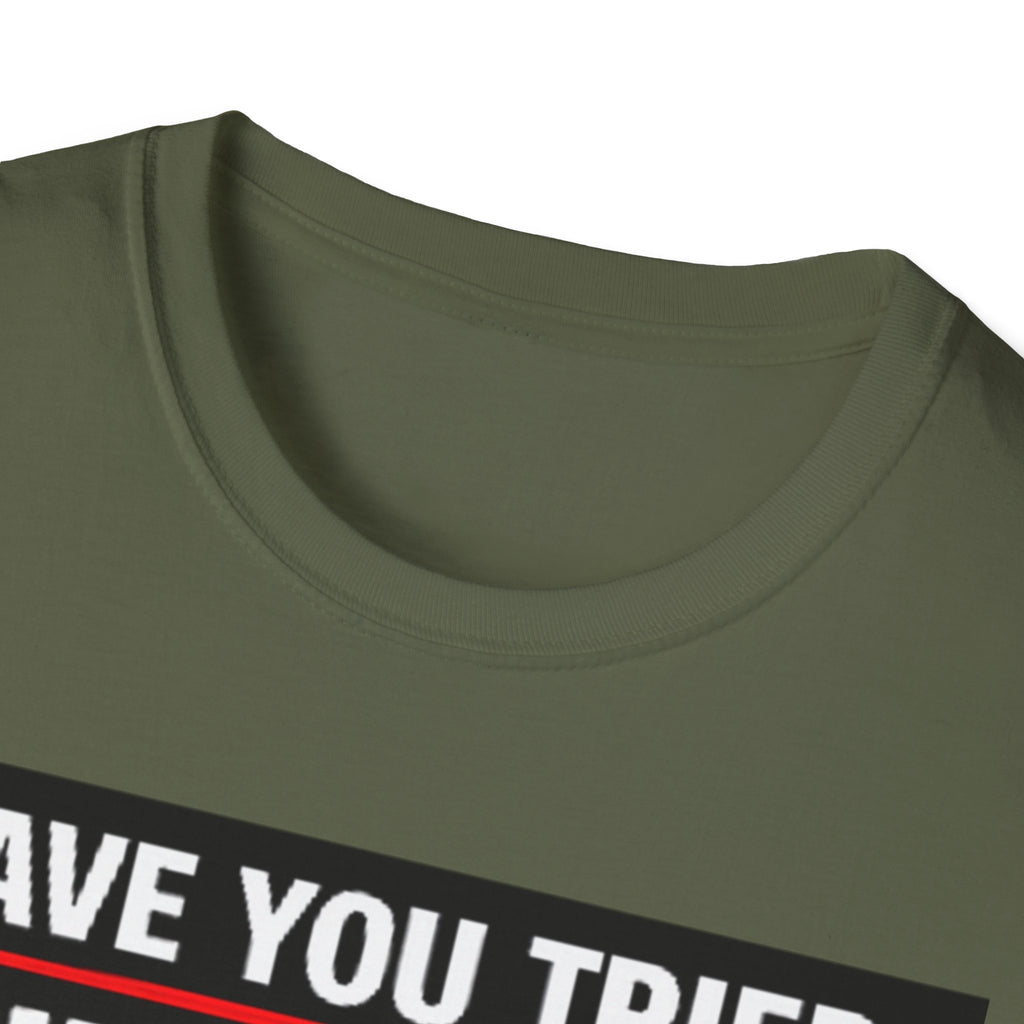 "Have You Tried Turning It Off On Again?" Funny IT T-Shirt Tech Humor Tee