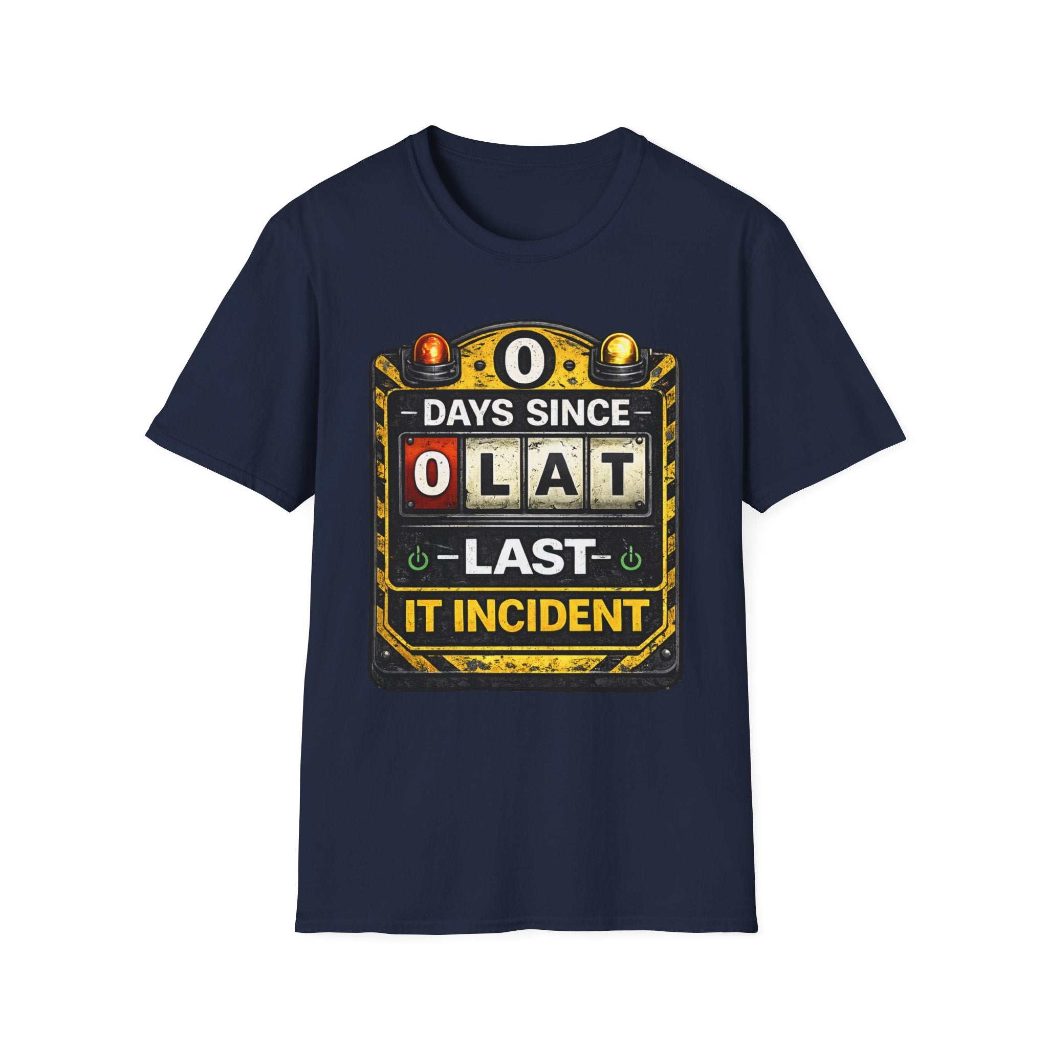 "0 Days Since Last IT Incident" Funny IT Tech Humor T-Shirt
