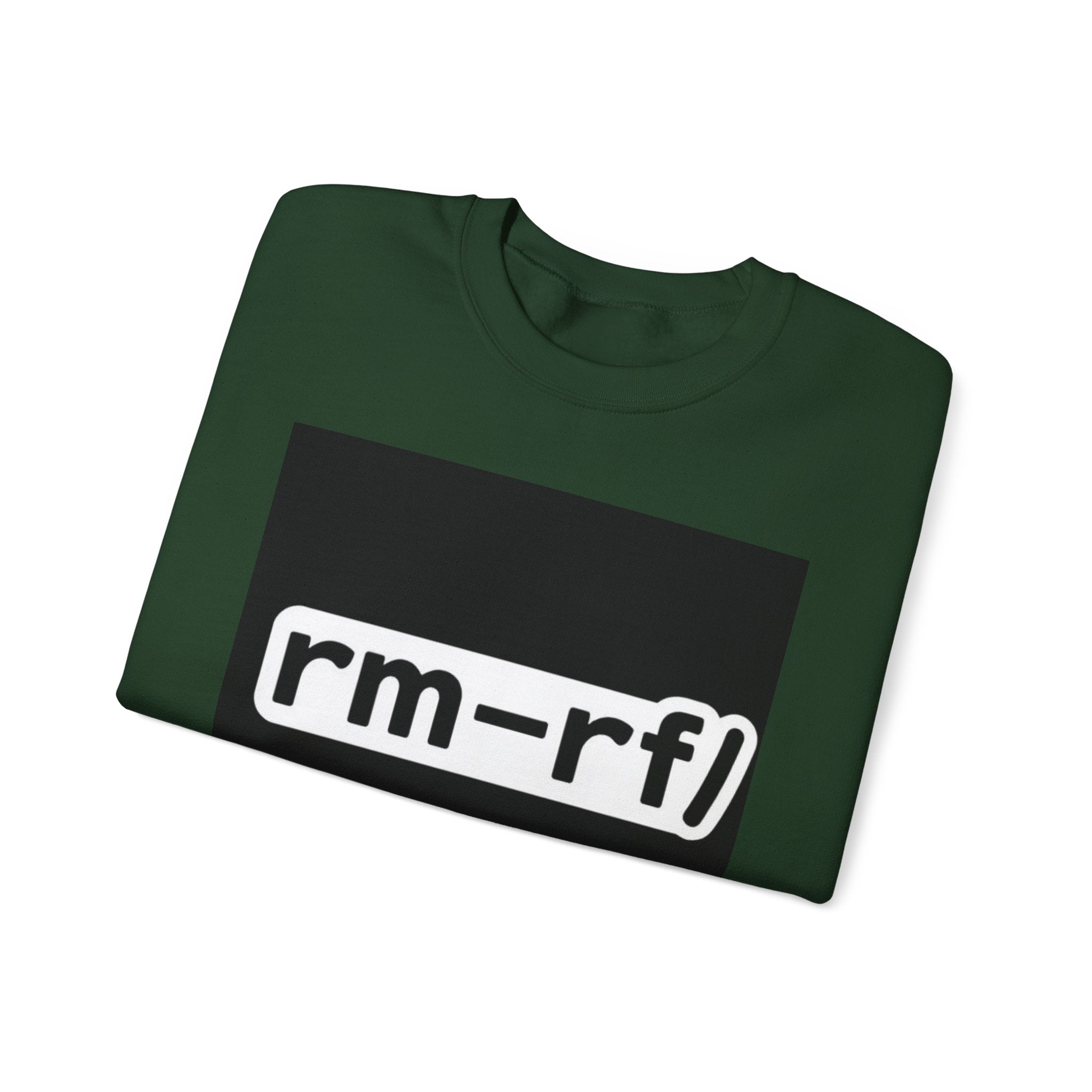 "rm -rf/ (Don't Try This)" — Funny Linux Command Crewneck Sweatshirt