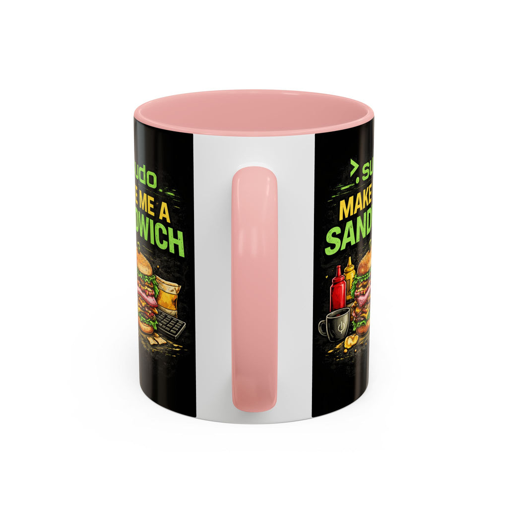 ">. Sudo Make Me a Sandwich" IT Humor Accent Coffee Mug (11, 15oz)