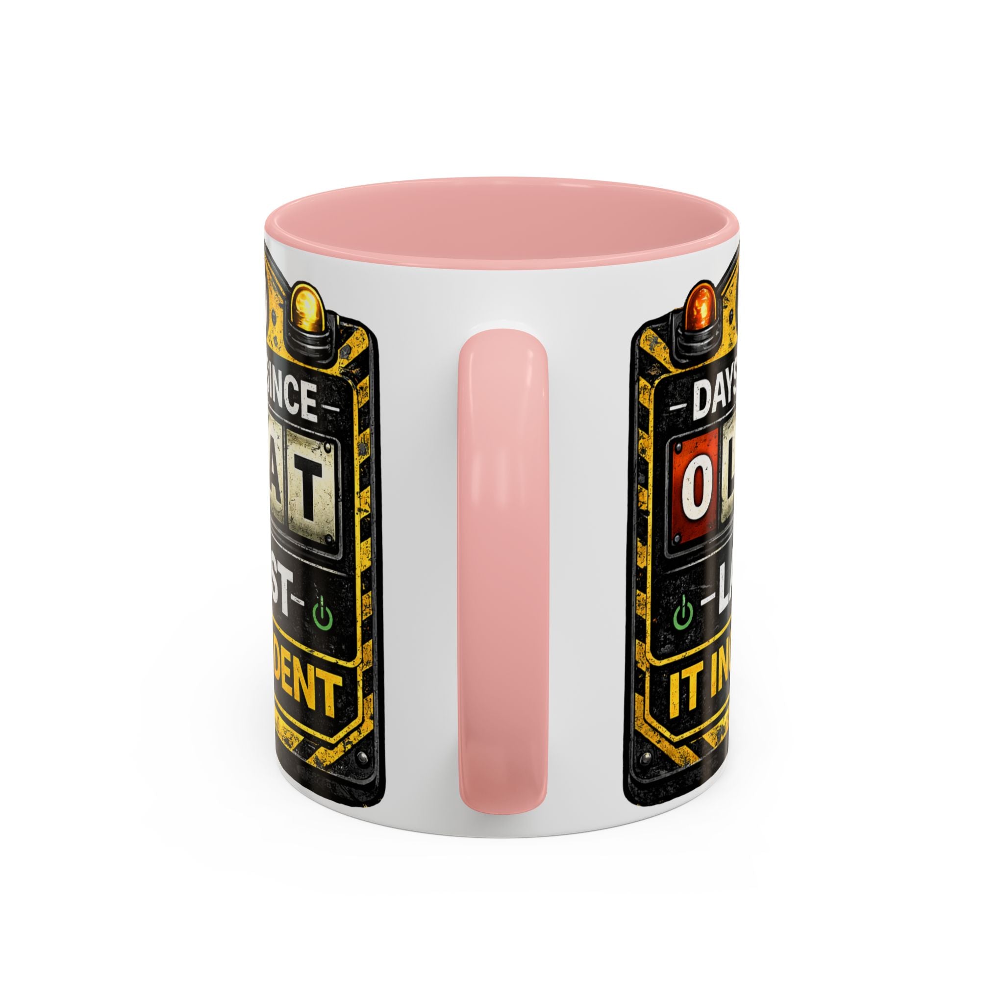 "0 Days Since Last IT Incident" IT Humor Accent Coffee Mug (11, 15oz)