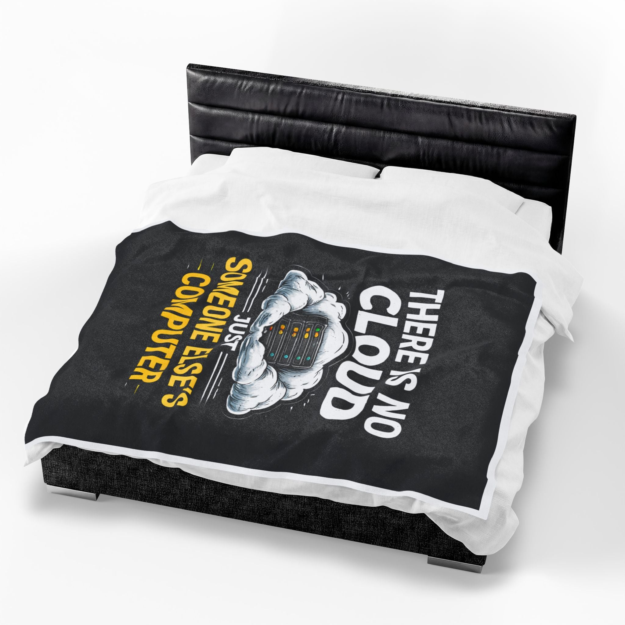 "There Is No Cloud, Just Someone Else's Computer" Tech Humor Throw Funny IT Velveteen Plush Blanket