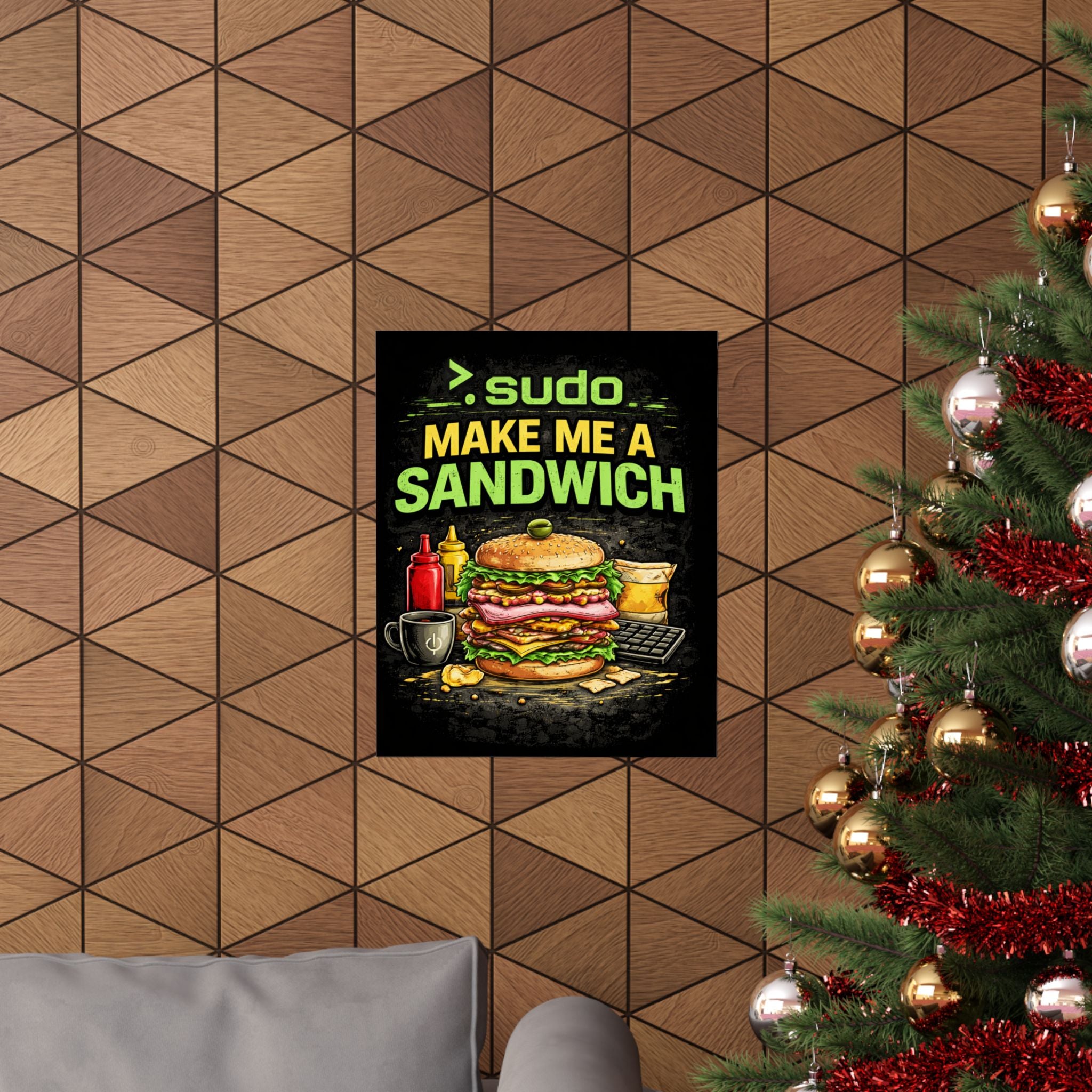 ">.Sudo Make Me A Sandwich" Geek Tech Humor Funny IT Matte Vertical Posters