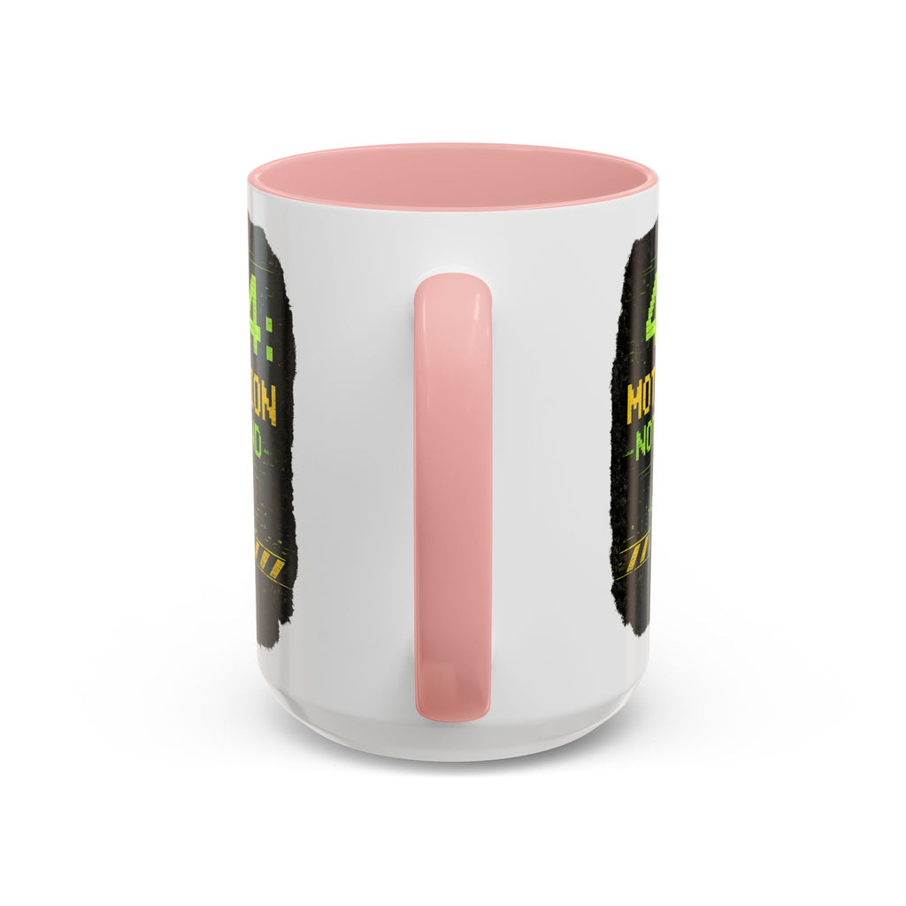 "Error 404 Motivation Not Found" IT Humor Accent Coffee Mug (11, 15oz)