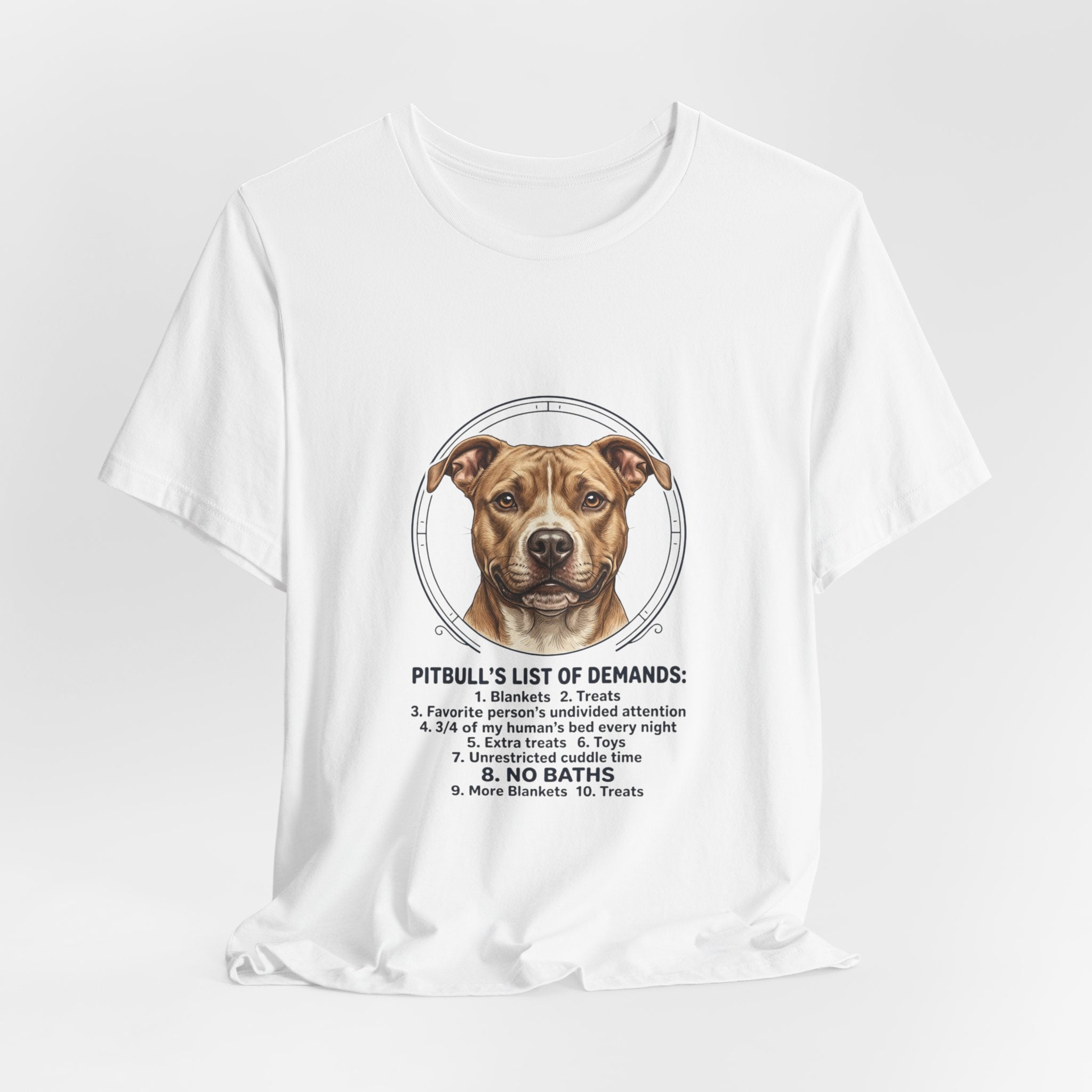 Pitbull Mom List of Demands T-Shirt | Dog Mom, Rescue Pride Tee